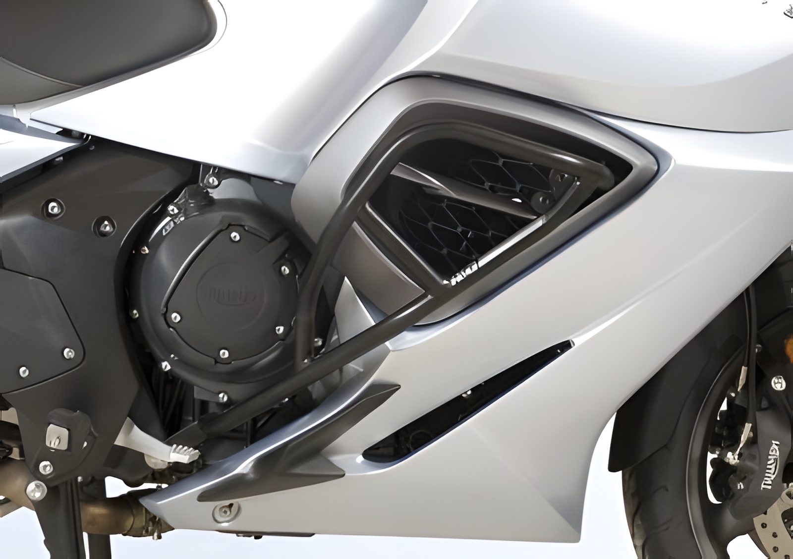 BARRE PARAMOTORE R&G PER TRIUMPH TROPHY 1200 2013 > 2018 NERO PROTEZIONE MOTORE