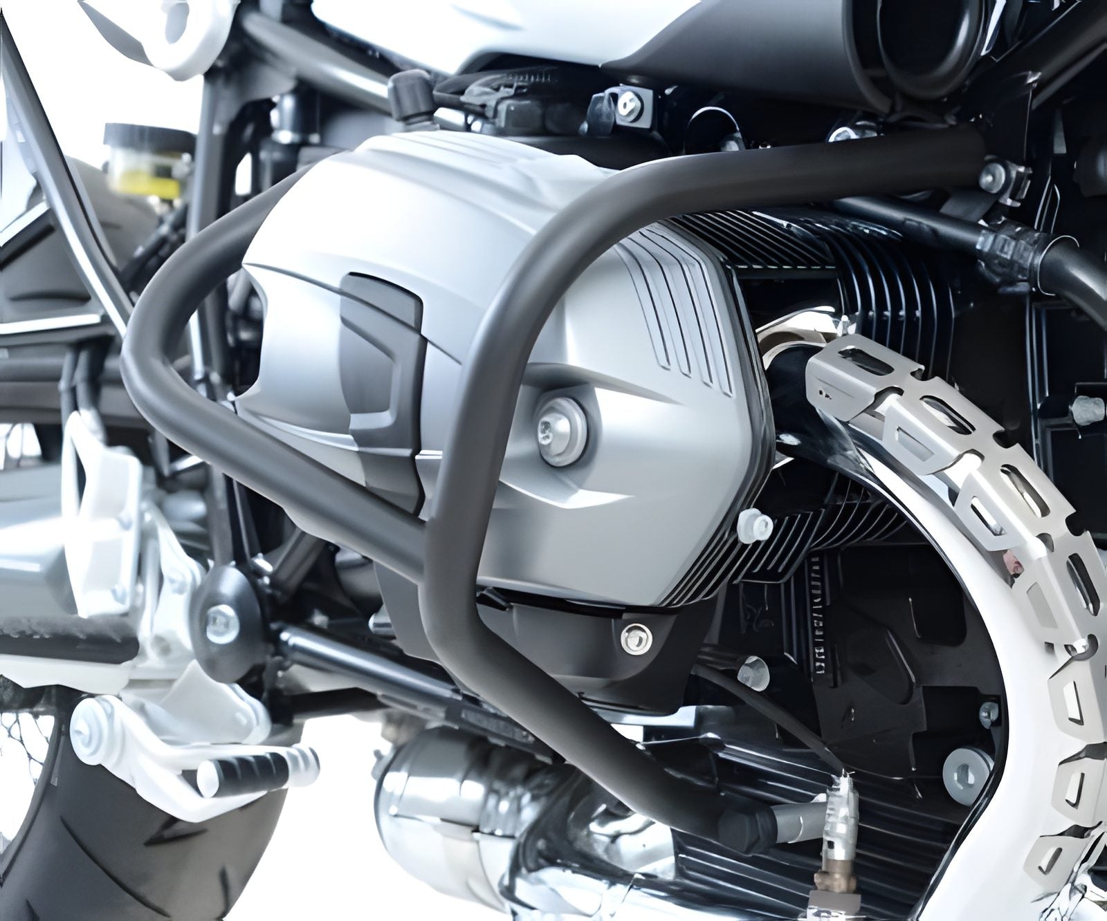 BARRE PARAMOTORE PROTEZIONE ADVENTURE R&G PER BMW R NINE T 2014 > 2018 NERO