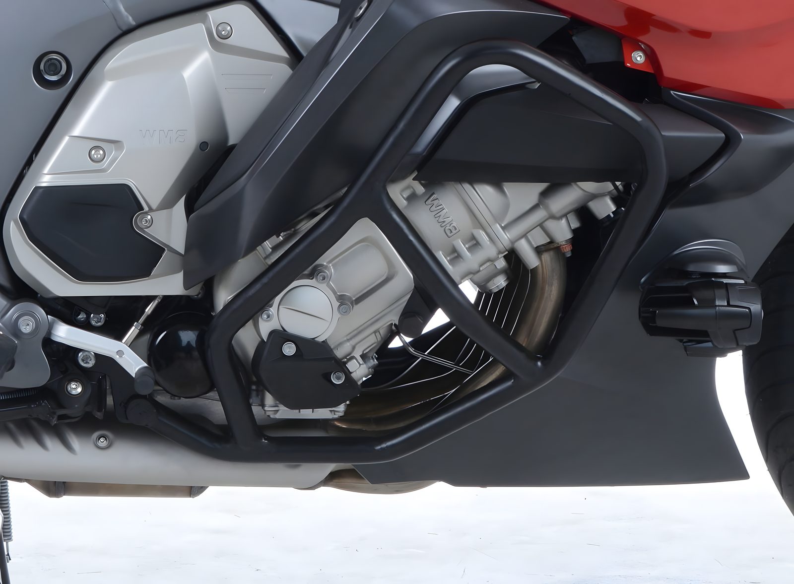BARRE PARAMOTORE PROTEZIONE ADVENTURE R&G PER BMW K 1600 GT SE 2017 2018 ARGENTO PROTEZIONE MOTORE