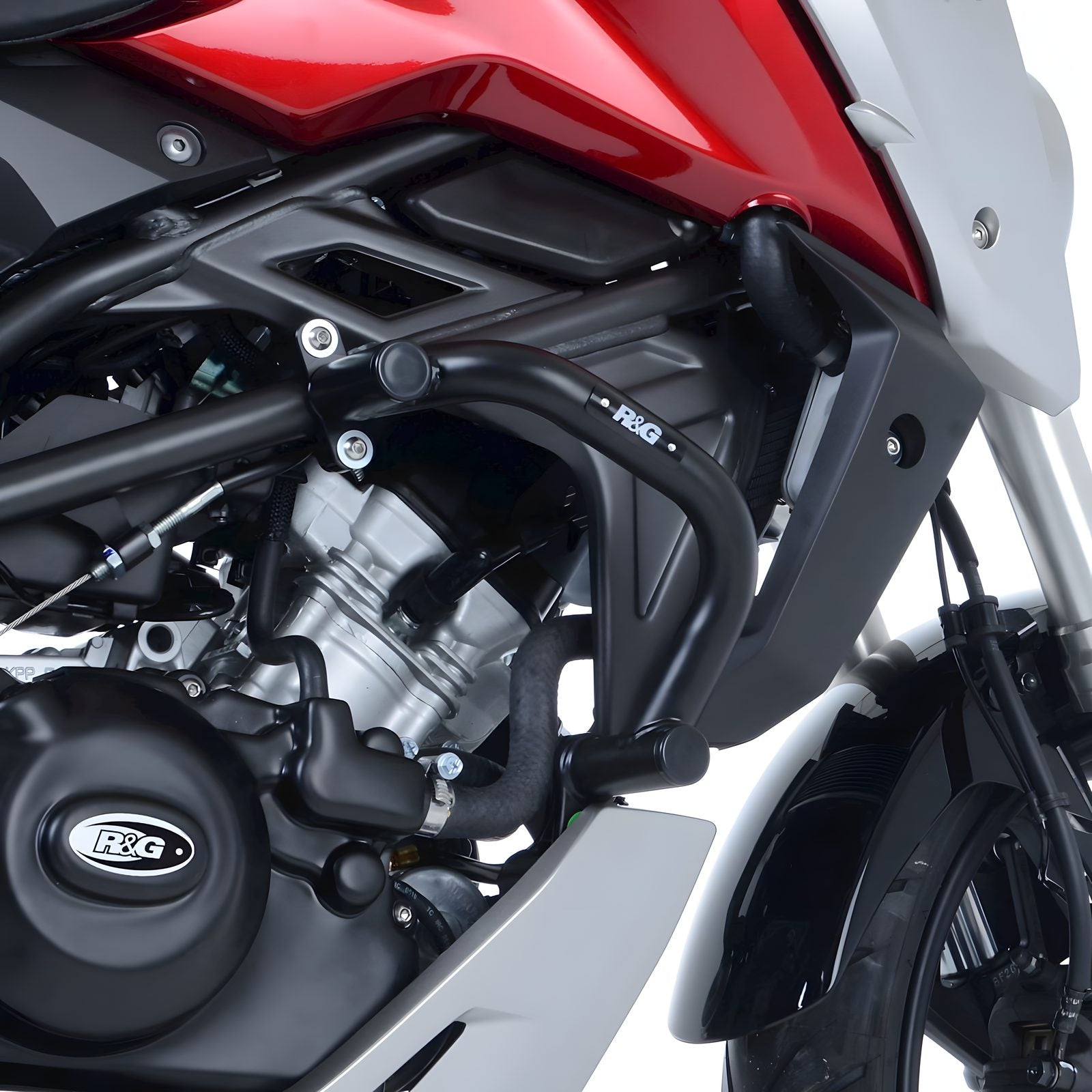 BARRE PARAMOTORE PROTEZIONE ADVENTURE R&G PER HONDA CB 125 R 2018 > 2023 NERO