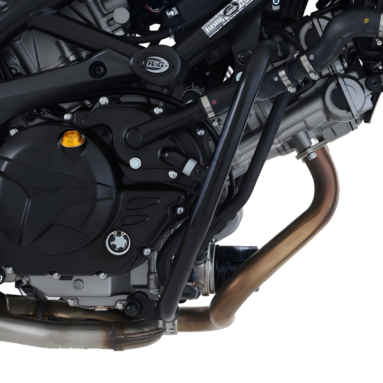 BARRE PARAMOTORE PROTEZIONE ADVENTURE R&G PER SUZUKI SV 650 UNFAIRED 2016 > 2018 NERO PROTEZIONE MOTORE