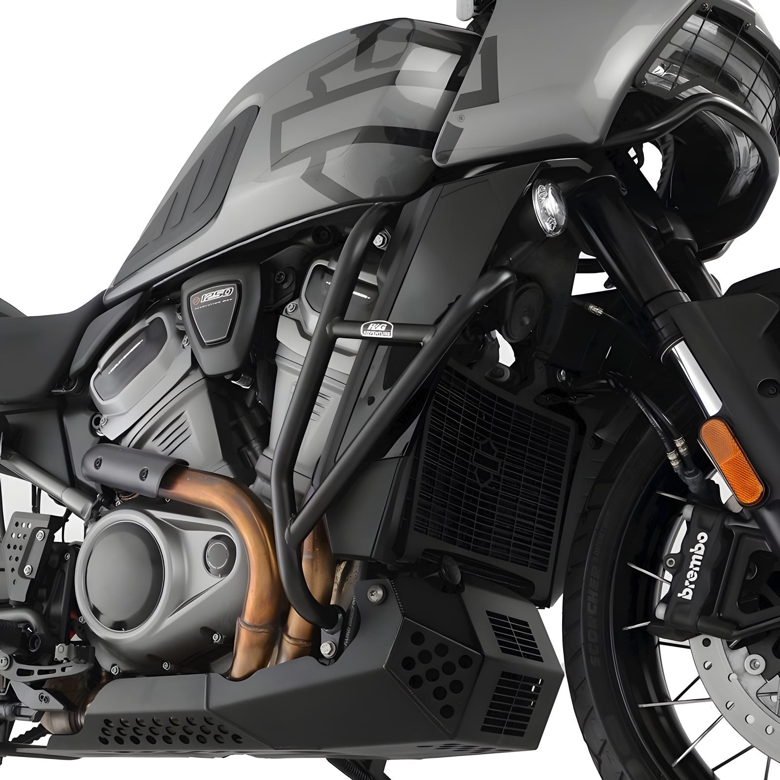 BARRE PARAMOTORE R&G PER HARLEY-DAVIDSON PAN AMERICA 2021 > 2023 NERO AB0086BK