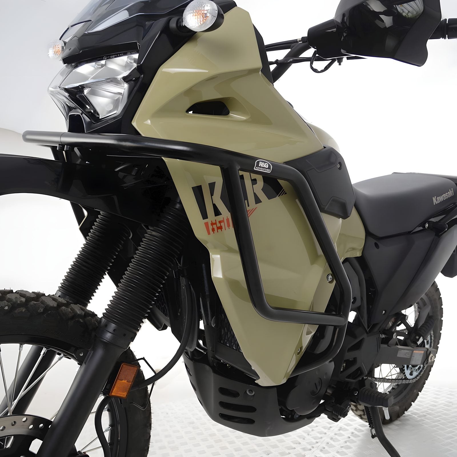 BARRE PARAMOTORE ADVENTURE R&G PER KAWASAKI KLR 650 2022 > 2024 NERO AB0088BK