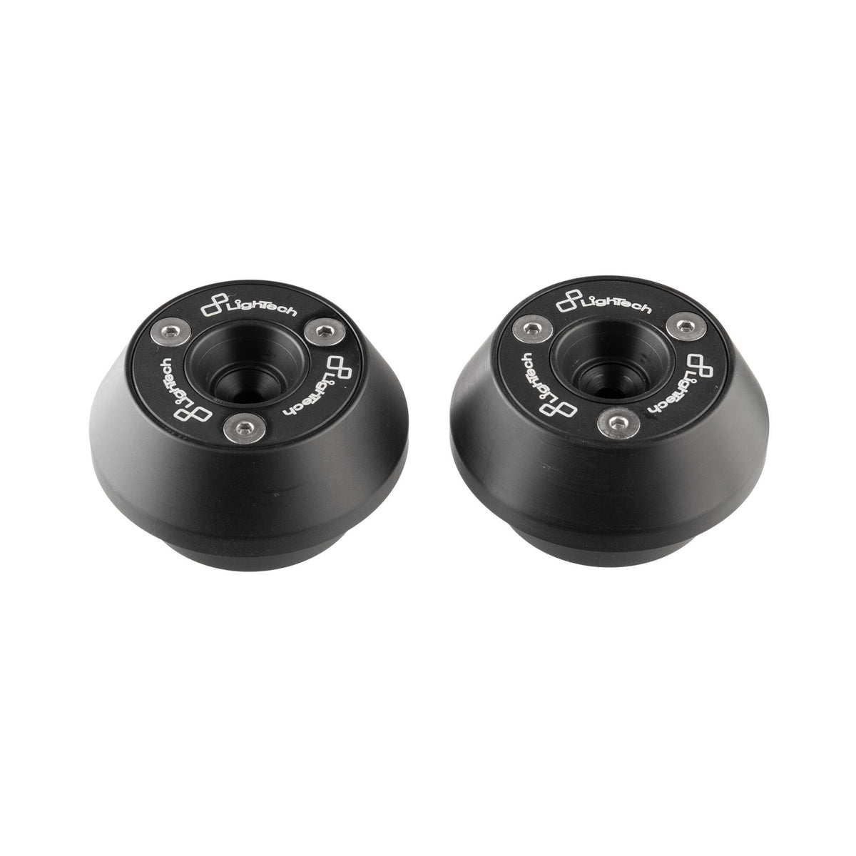 KIT PROTEZIONI PERNO RUOTA IN NYLON POSTERIORE LIGHTECH COMPATIBILE PER YAMAHA R7 2022 > 2024 COPPIA NERO ARYA104NER
