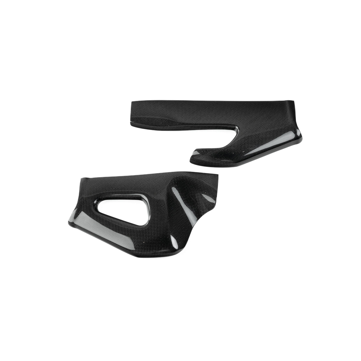 PROTEZIONI FORCELLONE IN CARBONIO LIGHTECH COMPATIBILE PER APRILIA RSV4 1100 FACTORY 2021 > 2025 COPPIA NERO LUCIDO CARA2060