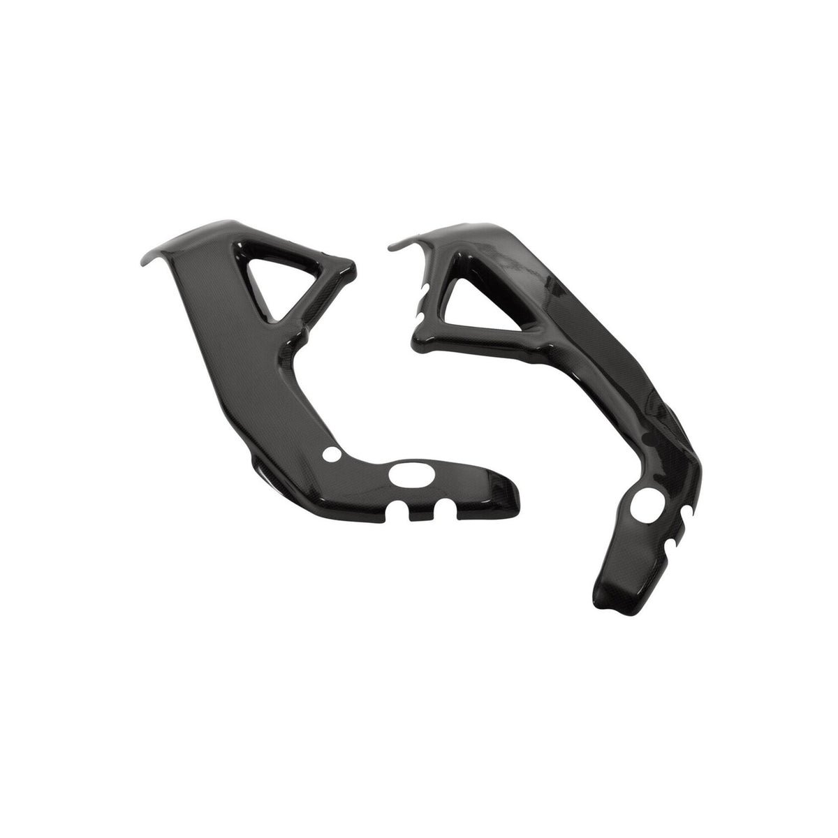 PROTEZIONI TELAIO IN CARBONIO LIGHTECH COMPATIBILE PER APRILIA RSV4 2009 > 2014 COPPIA NERO LUCIDO CARA3050