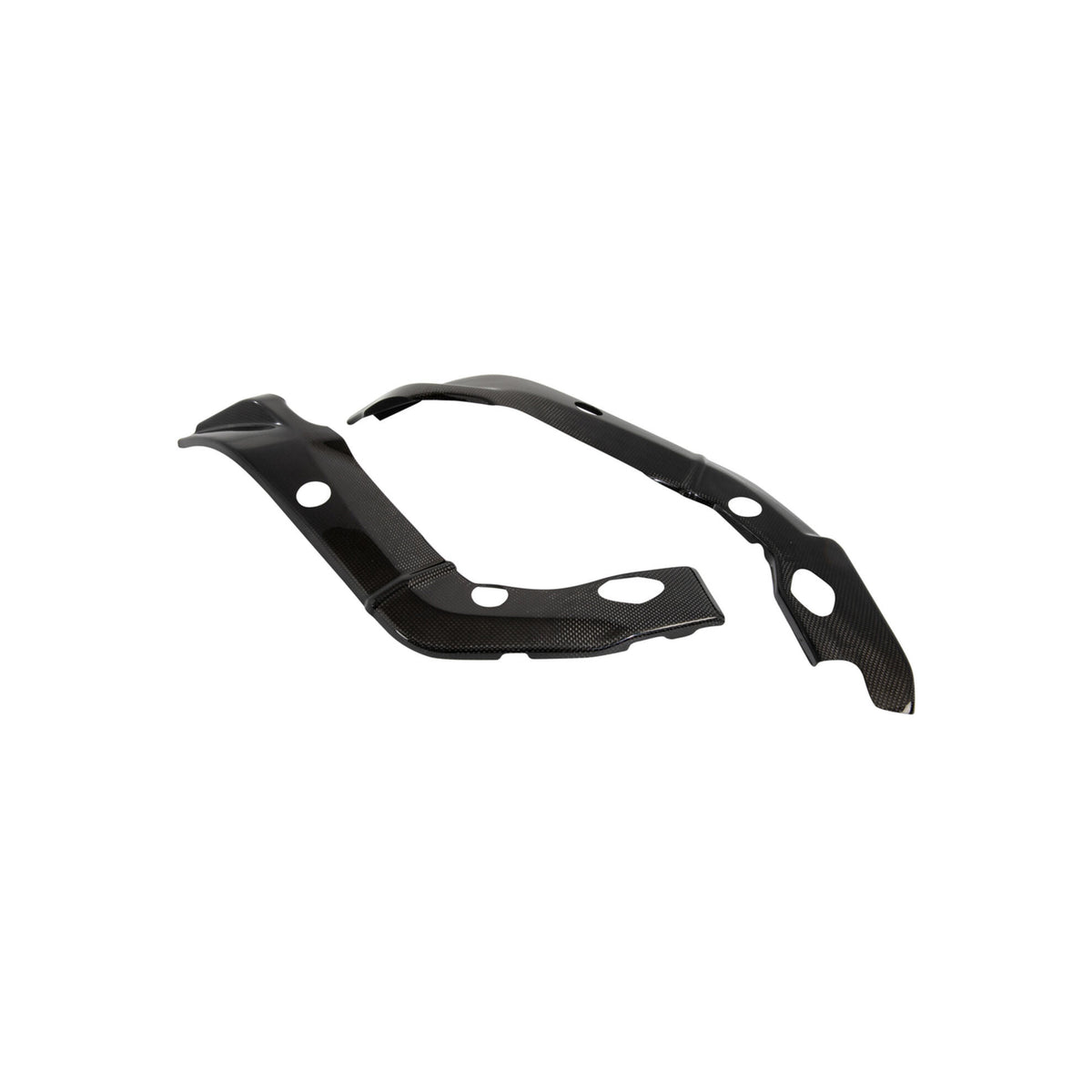 PROTEZIONI TELAIO IN CARBONIO LIGHTECH COMPATIBILE PER BMW S 1000 RR 2009 > 2014 COPPIA NERO LUCIDO CARB1050