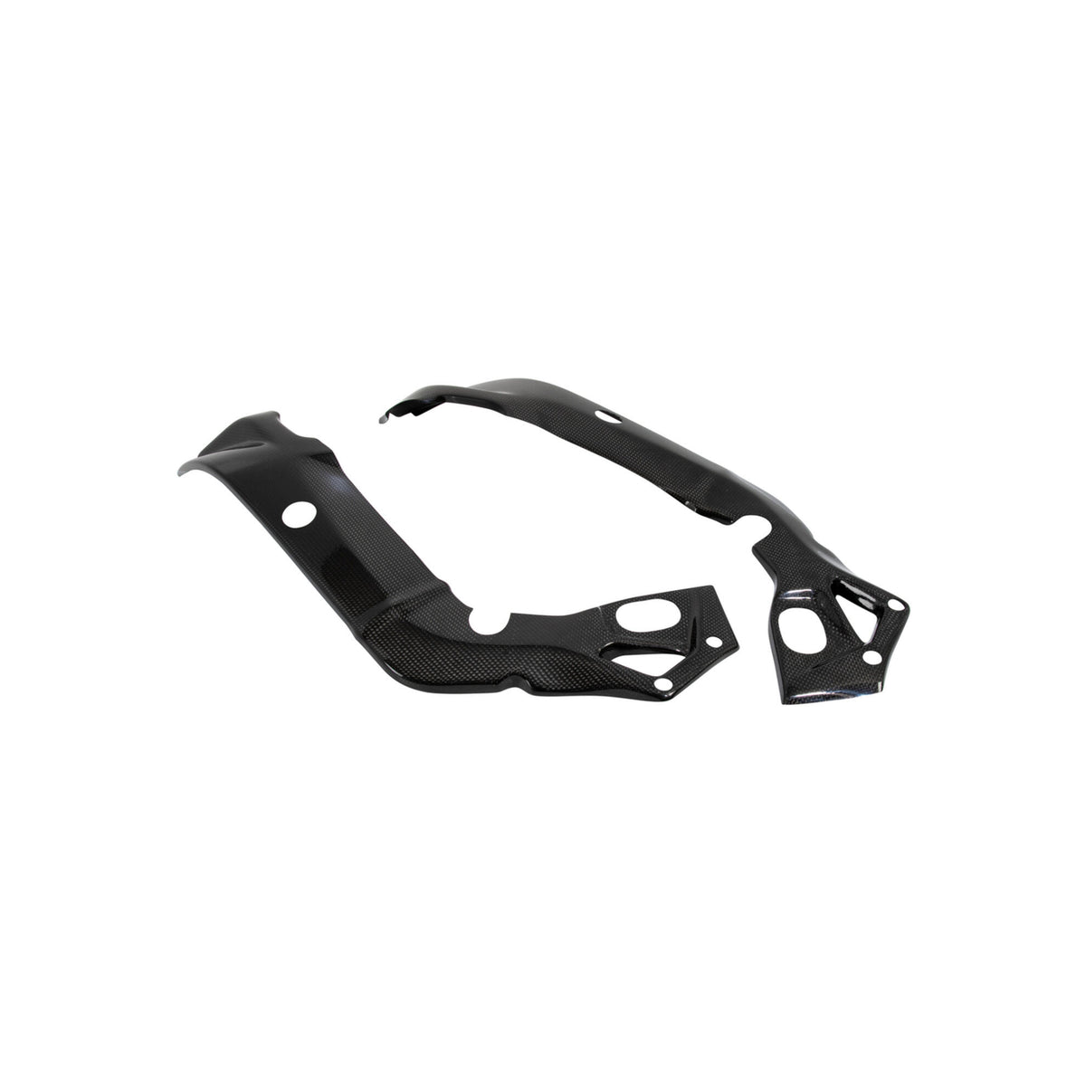 PROTEZIONI TELAIO IN CARBONIO LIGHTECH COMPATIBILE PER BMW S 1000 RR 2015 > 2018 COPPIA NERO LUCIDO CARB1051