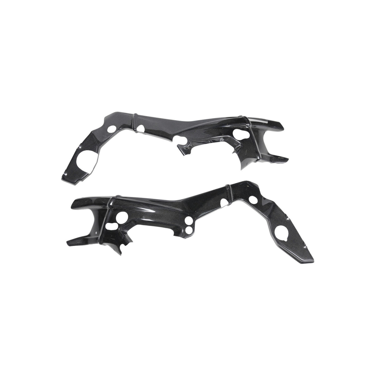 PROTEZIONI TELAIO IN CARBONIO LIGHTECH COMPATIBILE PER BMW S 1000 R 2021 > 2024 COPPIA NERO LUCIDO CARB1950
