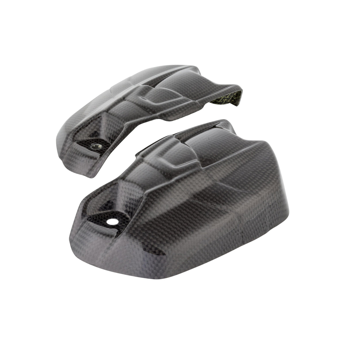 PROTEZIONE TESTA CILINDRO IN CARBONIO COVER TESTE LIGHTECH COMPATIBILE PER BMW R NINET SCRAMBLER 2014 > 2019 COPPIA NERO LUCIDO CARB2000