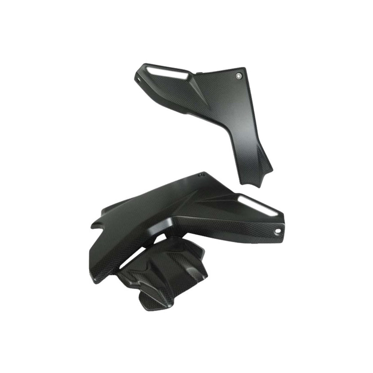 COVER SERBATOIO INFERIORE IN CARBONIO FIANCHETTI SOTTO SERBATOIO LIGHTECH COMPATIBILE PER DUCATI MULTISTRADA V4 PIKES PEAK 2022 > 2024 COPPIA NERO LUCIDO CARD0280