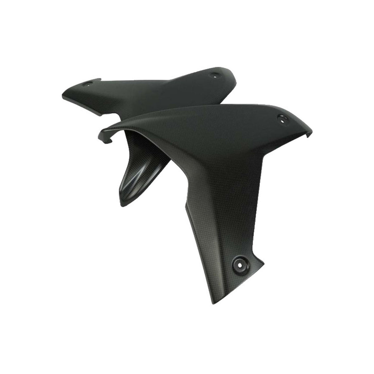 FIANCHETTI CARENA LATERALE IN CARBONIO DX+SX LIGHTECH COMPATIBILE PER DUCATI MULTISTRADA V4 PIKES PEAK 2022 > 2024 COPPIA NERO LUCIDO CARD0281
