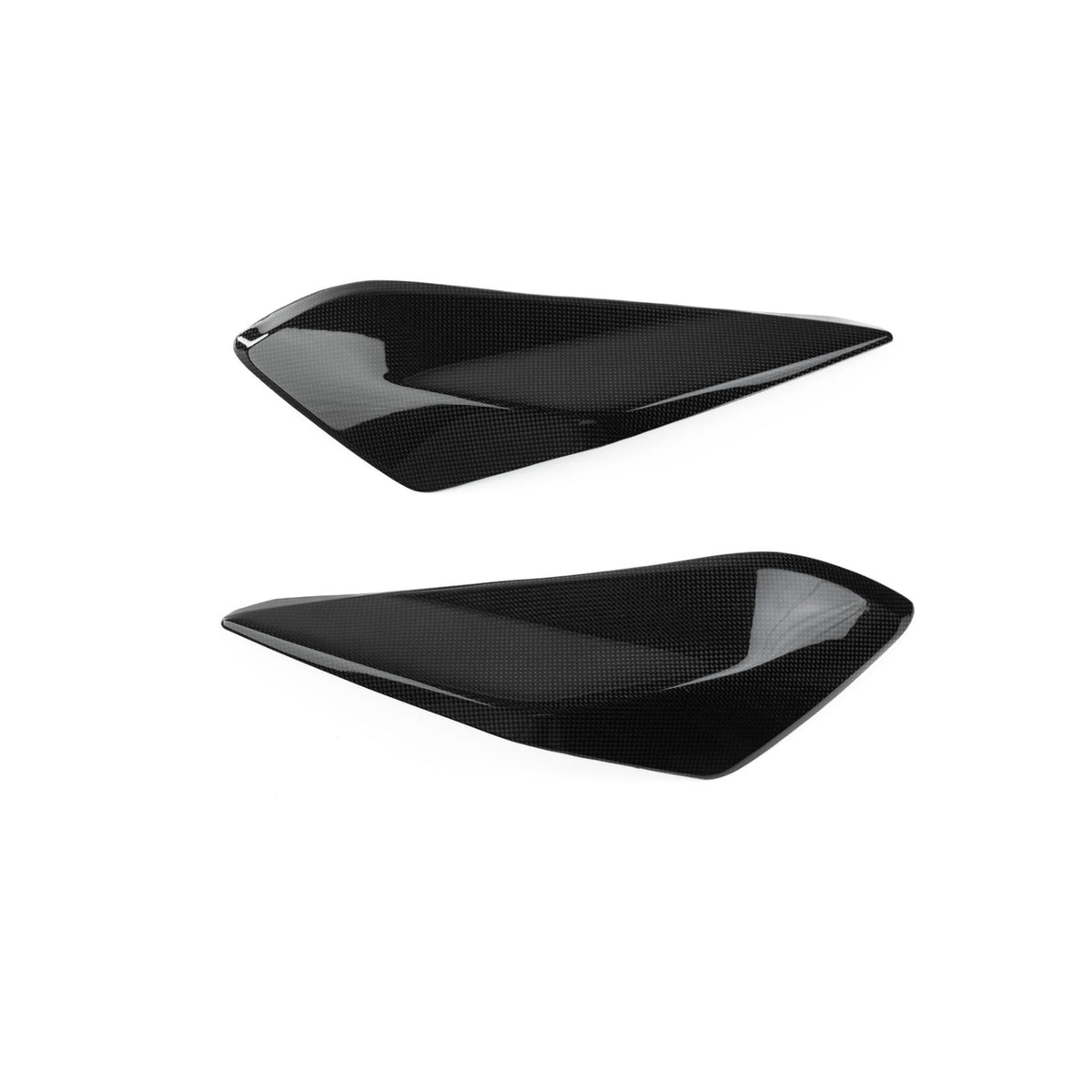 PROTEZIONE SCARICO LATERALE IN CARBONIO COPERTURA LIGHTECH COMPATIBILE PER DUCATI HYPERMOTARD 950 2019 > 2024 COPPIA NERO LUCIDO CARD0402