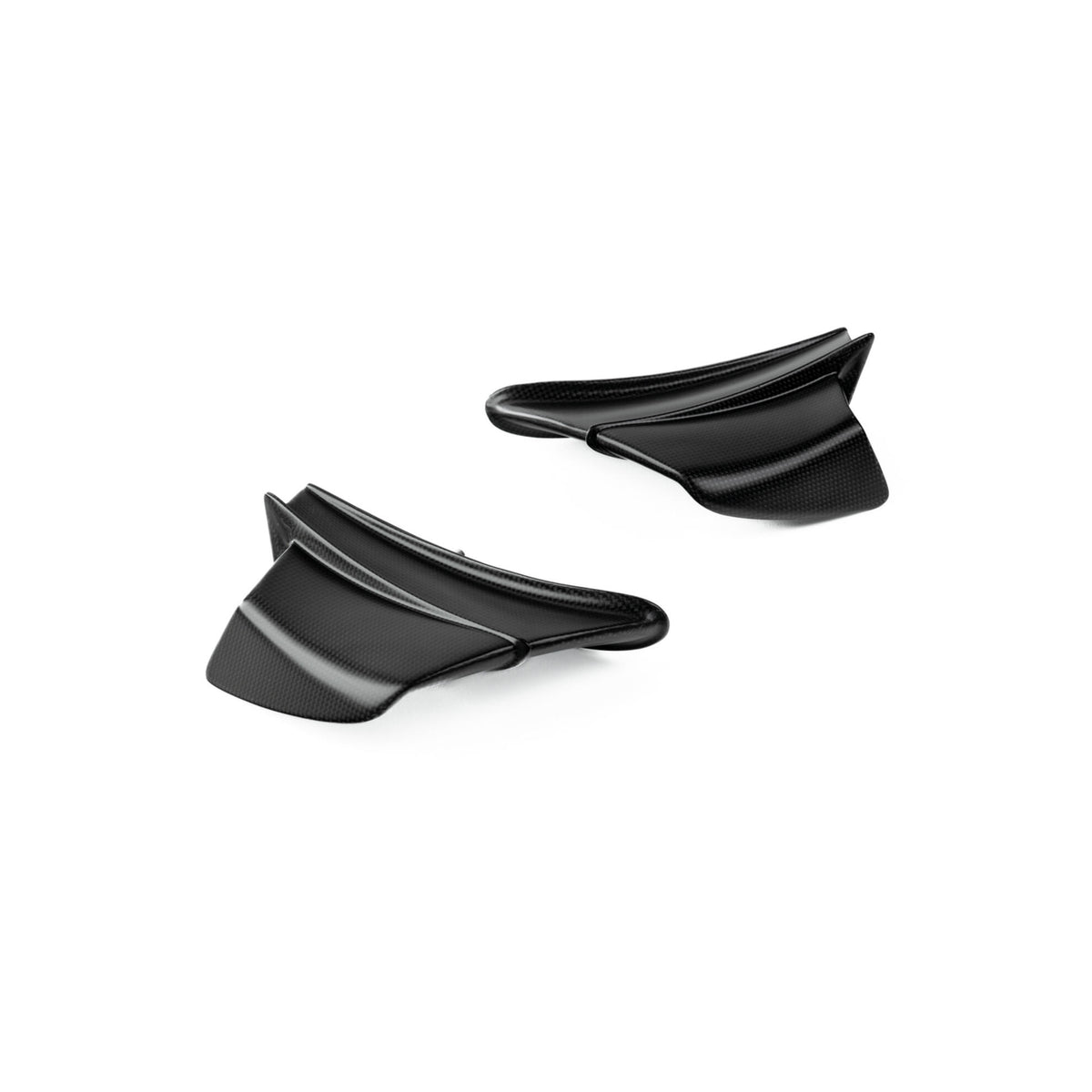 SPOILER LATERALE DOWNFORCE IN CARBONIO ALETTE AERODINAMICHE LIGHTECH COMPATIBILE PER DUCATI PANIGALE V4 2018 > 2021 COPPIA NERO OPACO CARD0815M