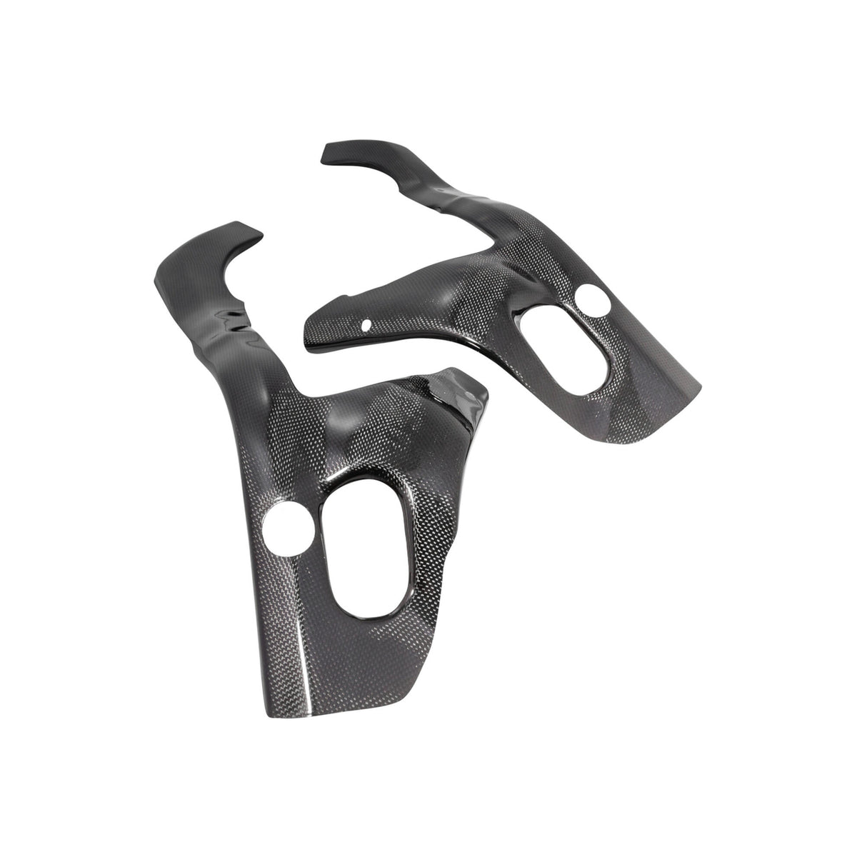 PROTEZIONI TELAIO IN CARBONIO LIGHTECH COMPATIBILE PER HONDA CBR600RR 2007 > 2026 COPPIA NERO LUCIDO CARH6550