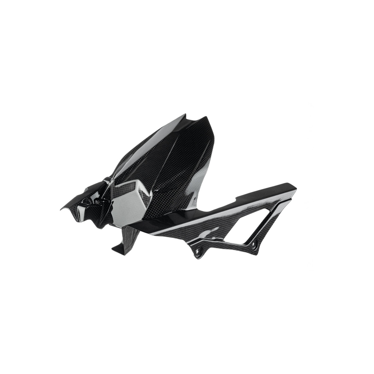 PARAFANGO POSTERIORE IN CARBONIO LIGHTECH COMPATIBILE PER KAWASAKI ZX4RR 2024 > 2025 1 PEZZO NERO LUCIDO CARK0420