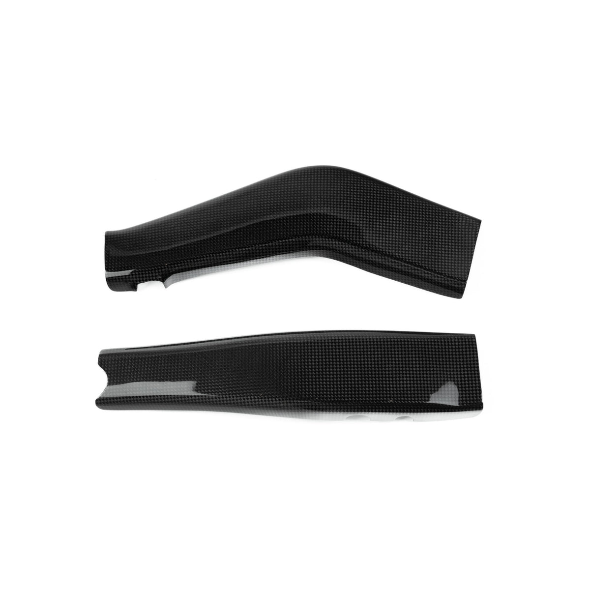 PROTEZIONI FORCELLONE IN CARBONIO LIGHTECH COMPATIBILE PER KAWASAKI ZX4RR 2024 > 2025 COPPIA NERO LUCIDO CARK0460
