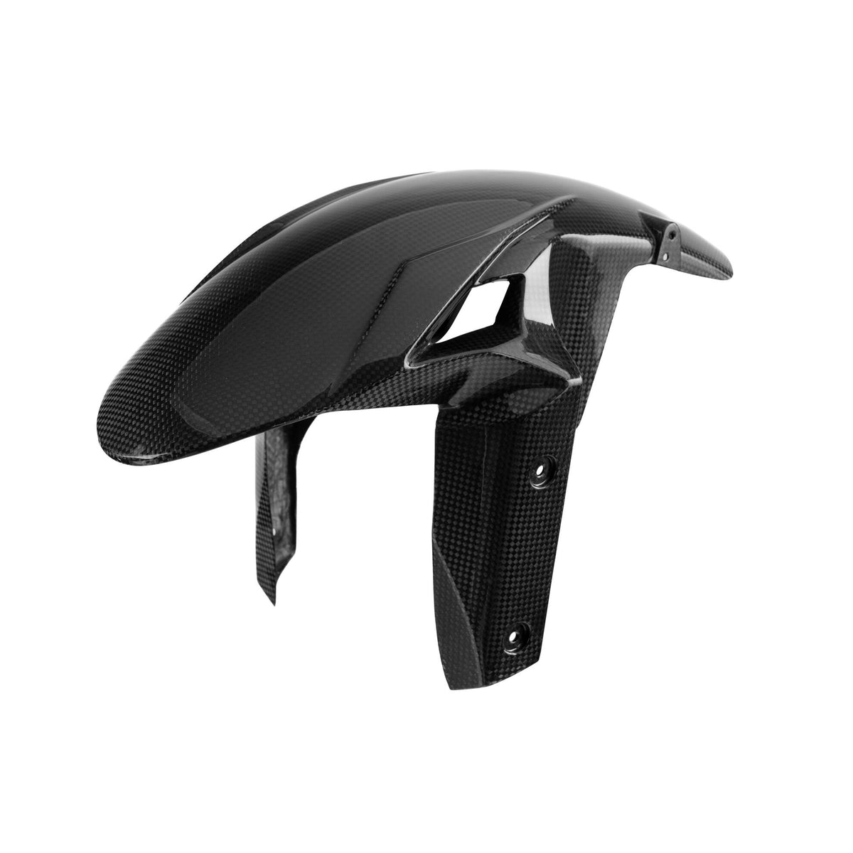 PARAFANGO ANTERIORE IN CARBONIO LIGHTECH COMPATIBILE PER KAWASAKI ZX6R 2020 > 2025 1 PEZZO NERO LUCIDO CARK2410