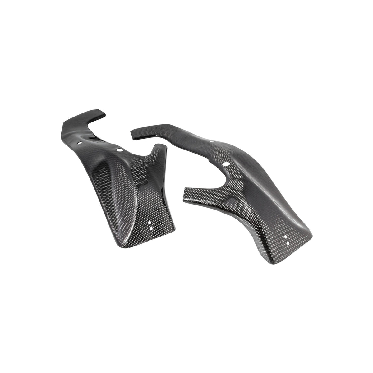 PROTEZIONI TELAIO IN CARBONIO LIGHTECH COMPATIBILE PER KAWASAKI ZX6R 2009 > 2025 COPPIA NERO LUCIDO CARK9550