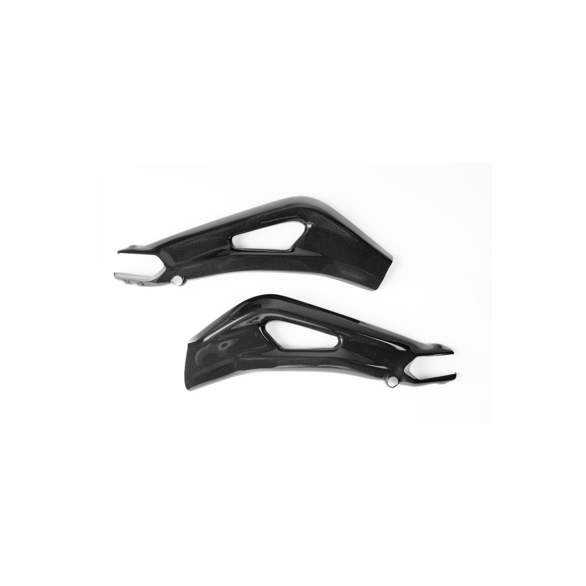 PROTEZIONI FORCELLONE IN CARBONIO LIGHTECH COMPATIBILE PER TRIUMPH STREET TRIPLE 765 S 2017 > 2025 COPPIA NERO LUCIDO CART2460