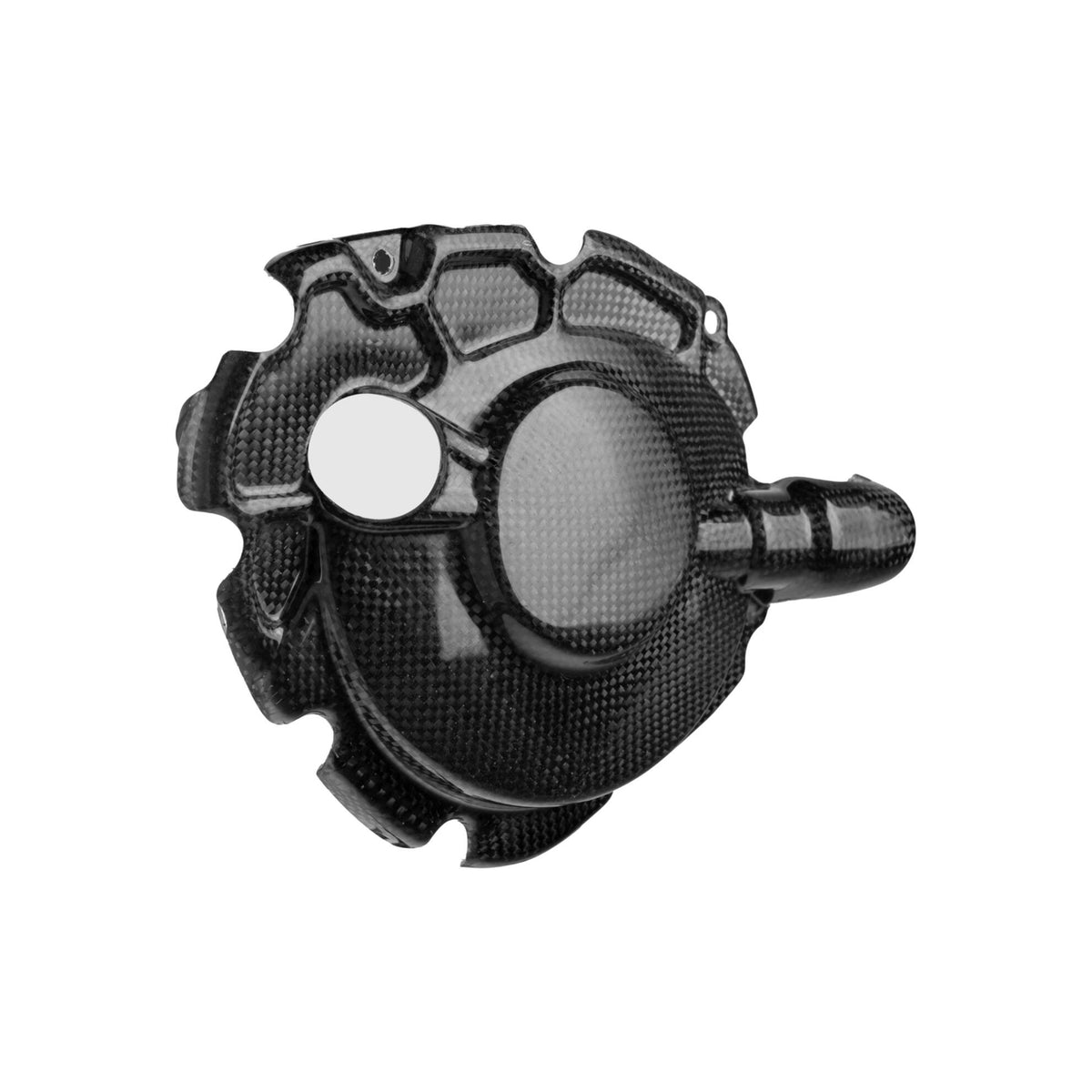 PROTEZIONE CARTER FRIZIONE IN CARBONIO LIGHTECH COMPATIBILE PER YAMAHA R1 2017 > 2025 1 PEZZO NERO LUCIDO CARY5130