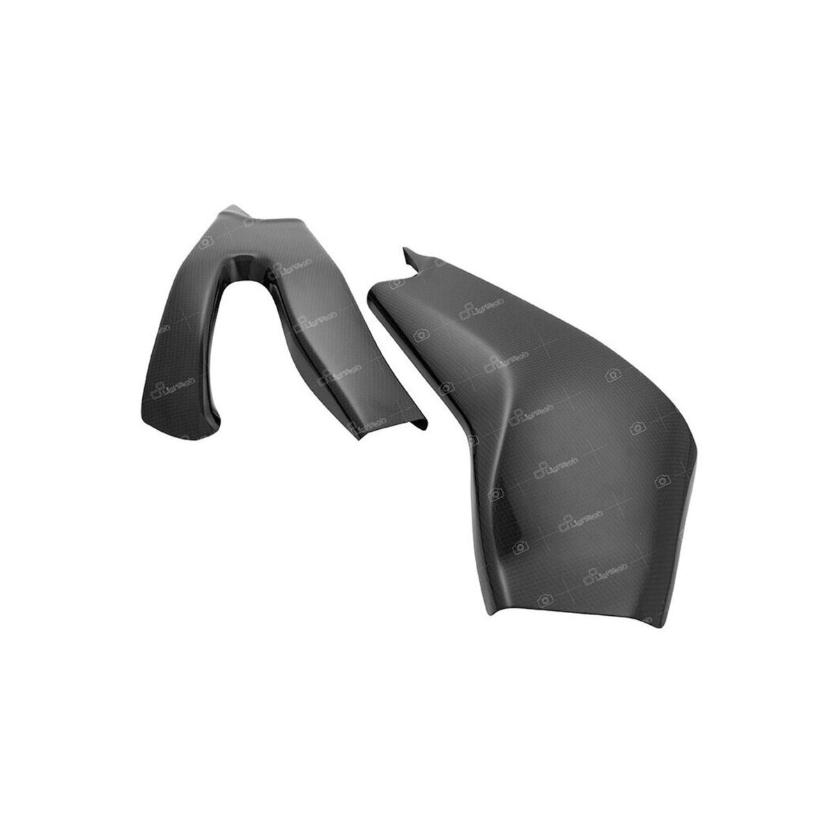 PROTEZIONI FORCELLONE IN CARBONIO LIGHTECH COMPATIBILE PER YAMAHA R6 2006 > 2016 COPPIA NERO LUCIDO CARY9960
