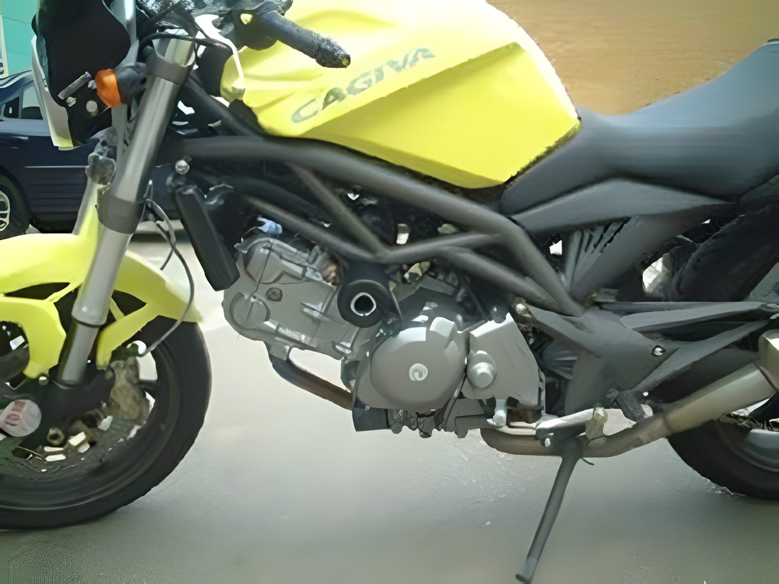 PROTEZIONI TELAIO TAMPONI R&G PER CAGIVA RAPTOR 650 NO FORI CARENA NERO CP0068BL