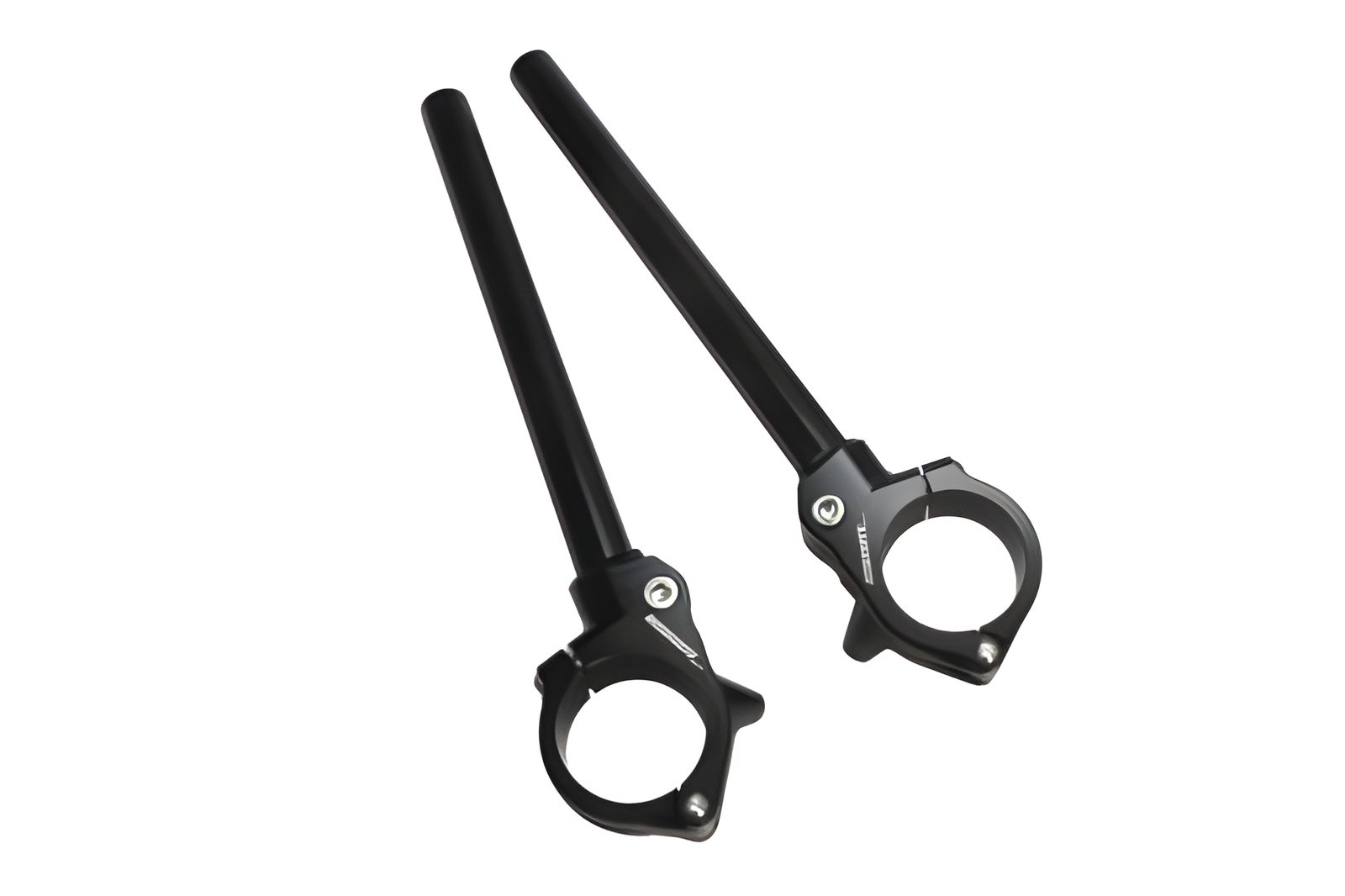 SEMIMANUBRI ERGAL ACCOSSATO COMPATIBILE PER DUCATI 998 2001 > 2003 Ø53 DRITTI REGOLABILI INCLINAZIONE DA 6 A 10 GRADI TUBI NERO CP007N-48-N