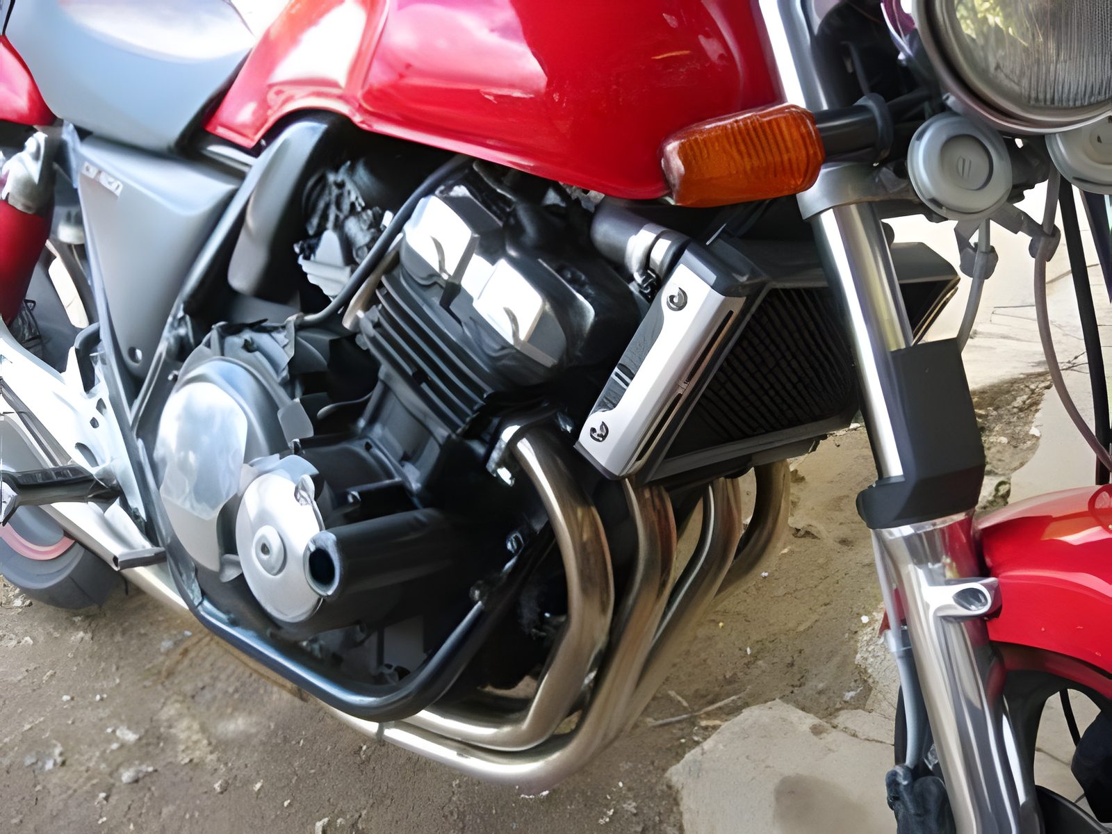PROTEZIONI TELAIO TAMPONI R&G PER HONDA CB 400SF NO FORI CARENA NERO CP0218BL
