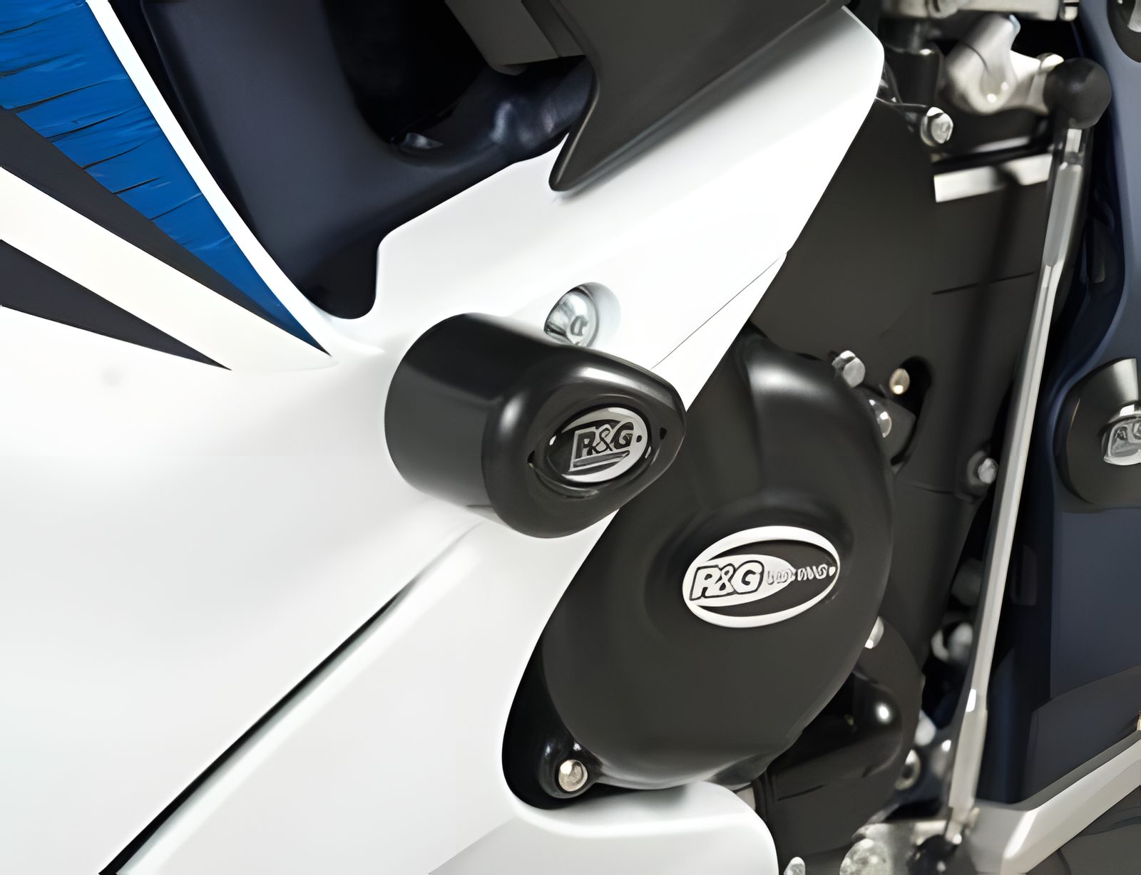 R&G PROTEZIONE TAMPONI AERO PER SUZUKI GSXR 750 2011 > 2018 28MM FORI CP0279BL