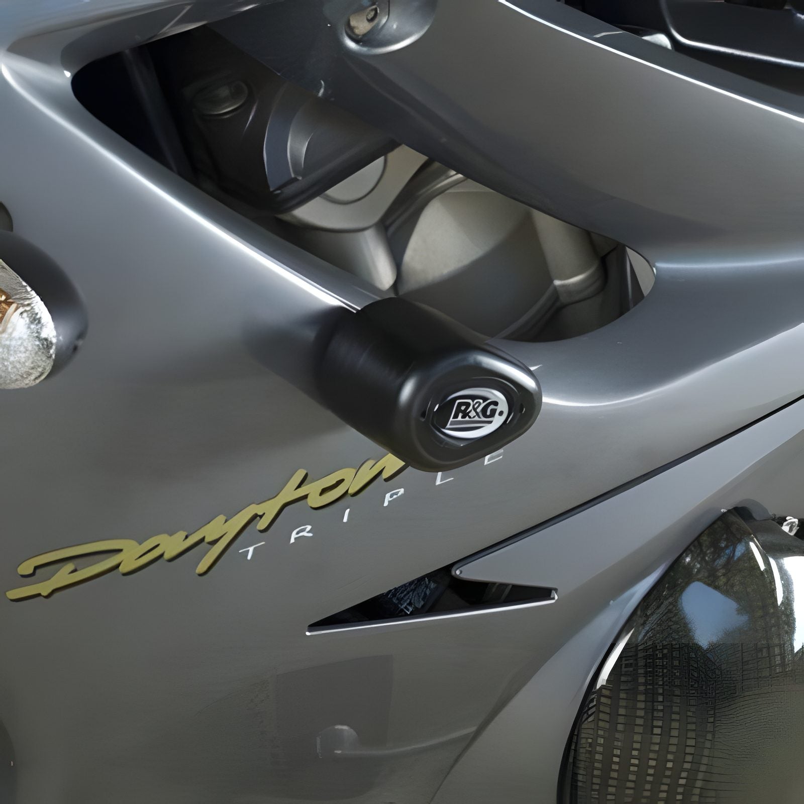 R&G PROTEZIONE TAMPONI AERO PER TRIUMPH DAYTONA 675 2005 > 2012 28MM CP0309BL