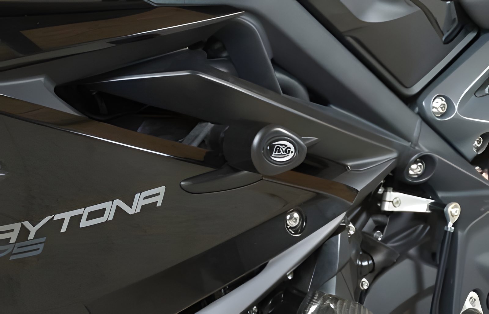 R&G PROTEZIONE TAMPONI AERO PER TRIUMPH DAYTONA 675 2013 > 2016 NO MOD CP0332BL