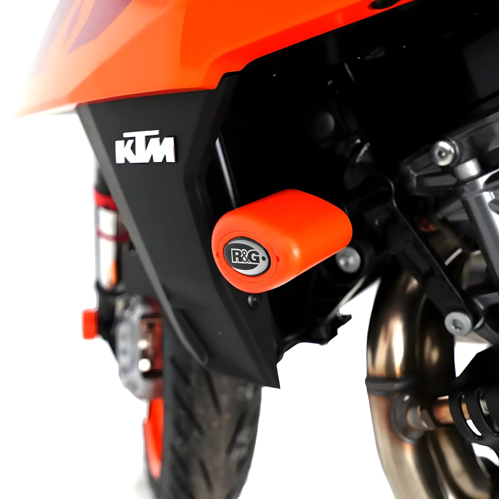 TAMPONI TELAIO R&G PER KTM 790 DUKE 2018 > 2023 NO FORI CARENA ARANCIO CP0502OR
