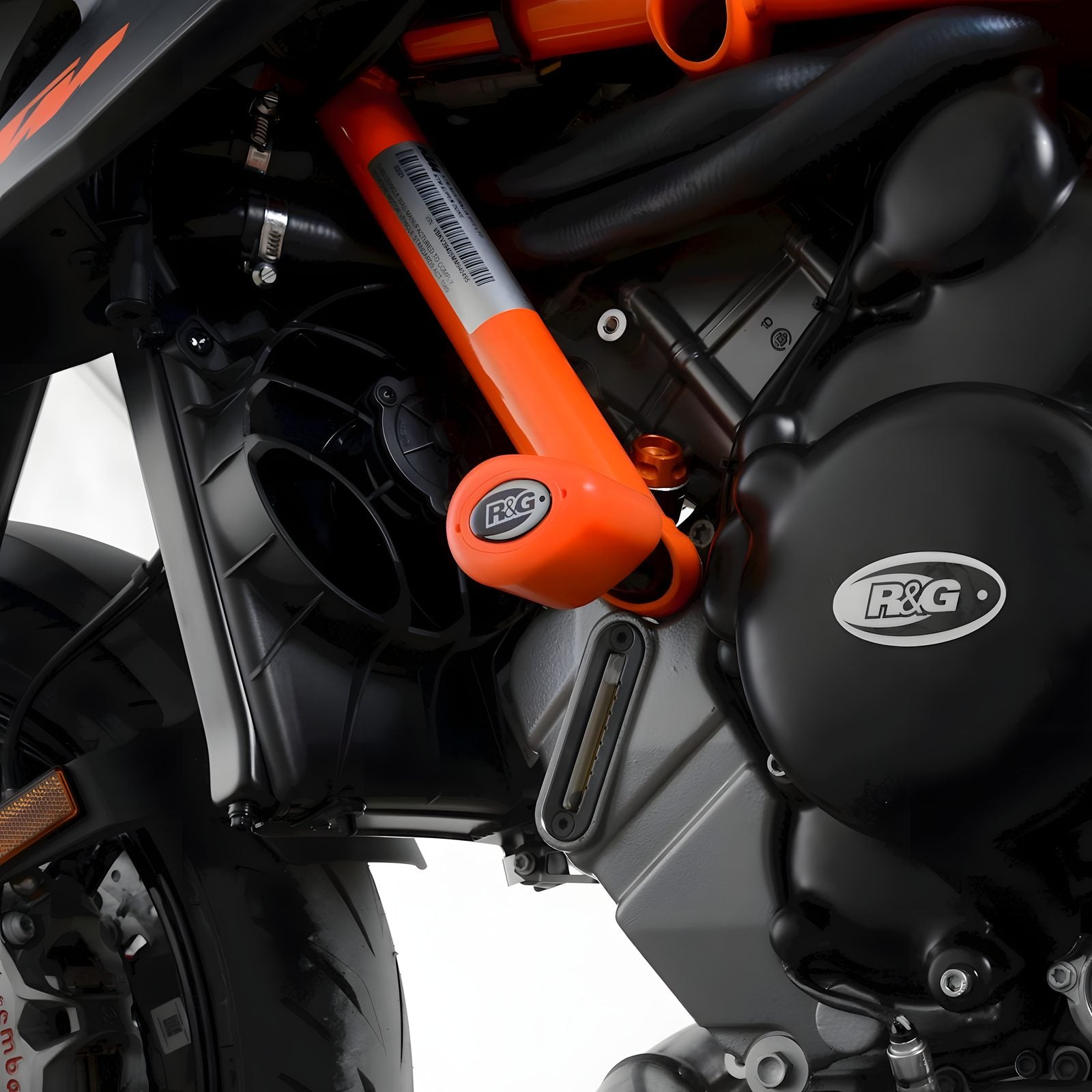 TAMPONI R&G PER KTM SUPER DUKE R 2020 > 2024 NO FORI CARENA ARANCIO CP0503OR