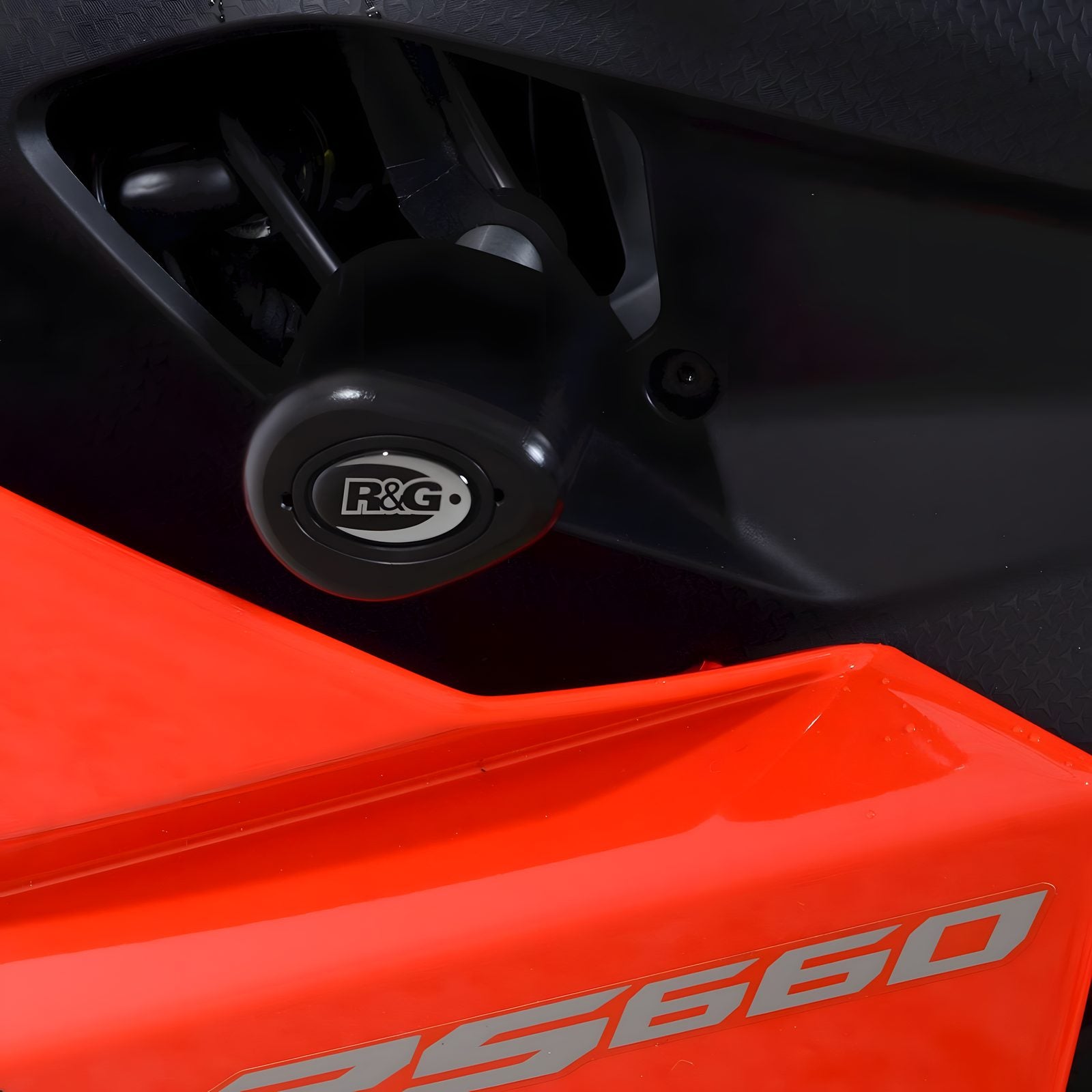 TAMPONI TELAIO R&G PER APRILIA RS 660 2021 > 2024 NO FORI CARENA NERO CP0510BL