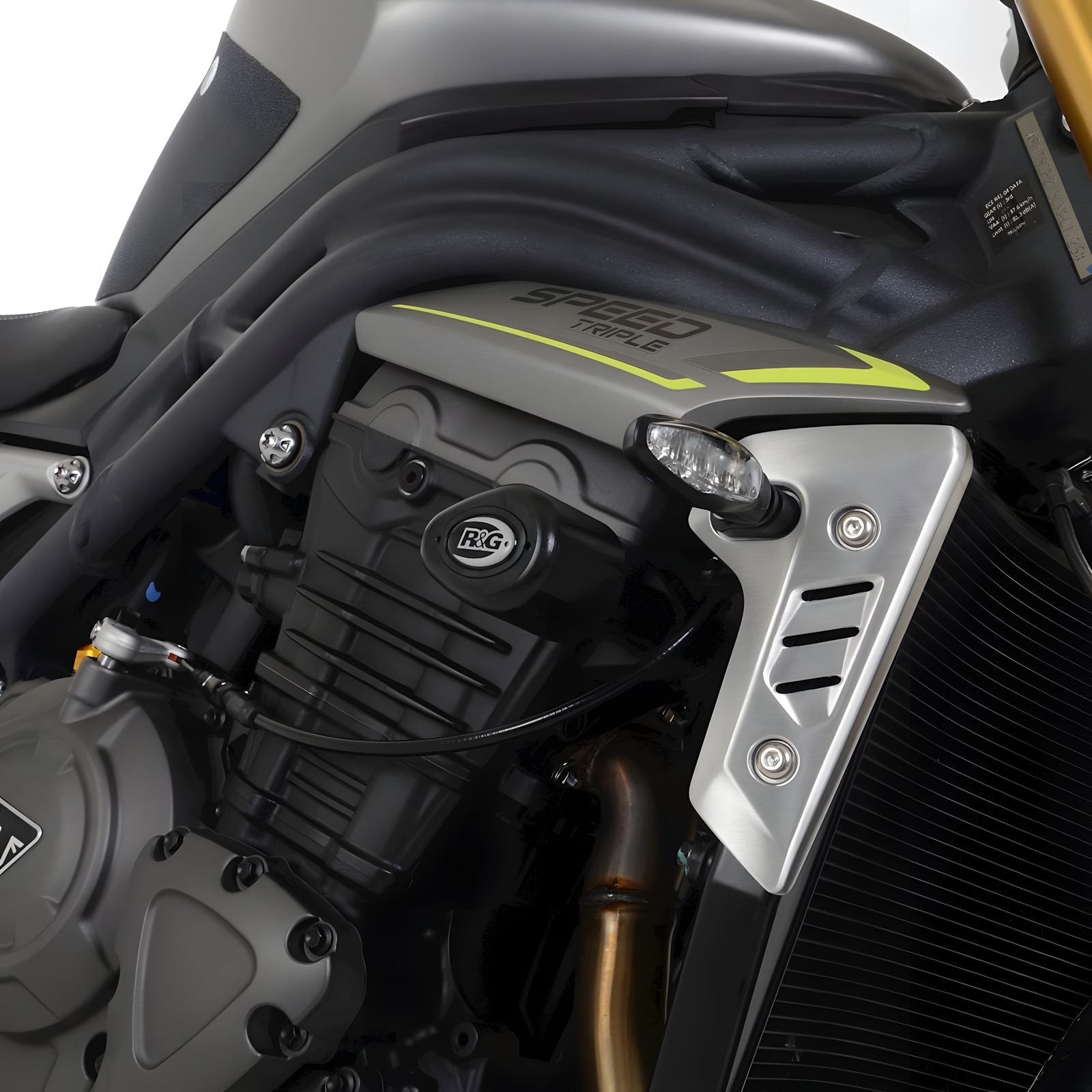 TAMPONI R&G PER TRIUMPH SPEED TRIPLE 1200 RS 2021 > 2024 NO FORI CARENA CP0532BL