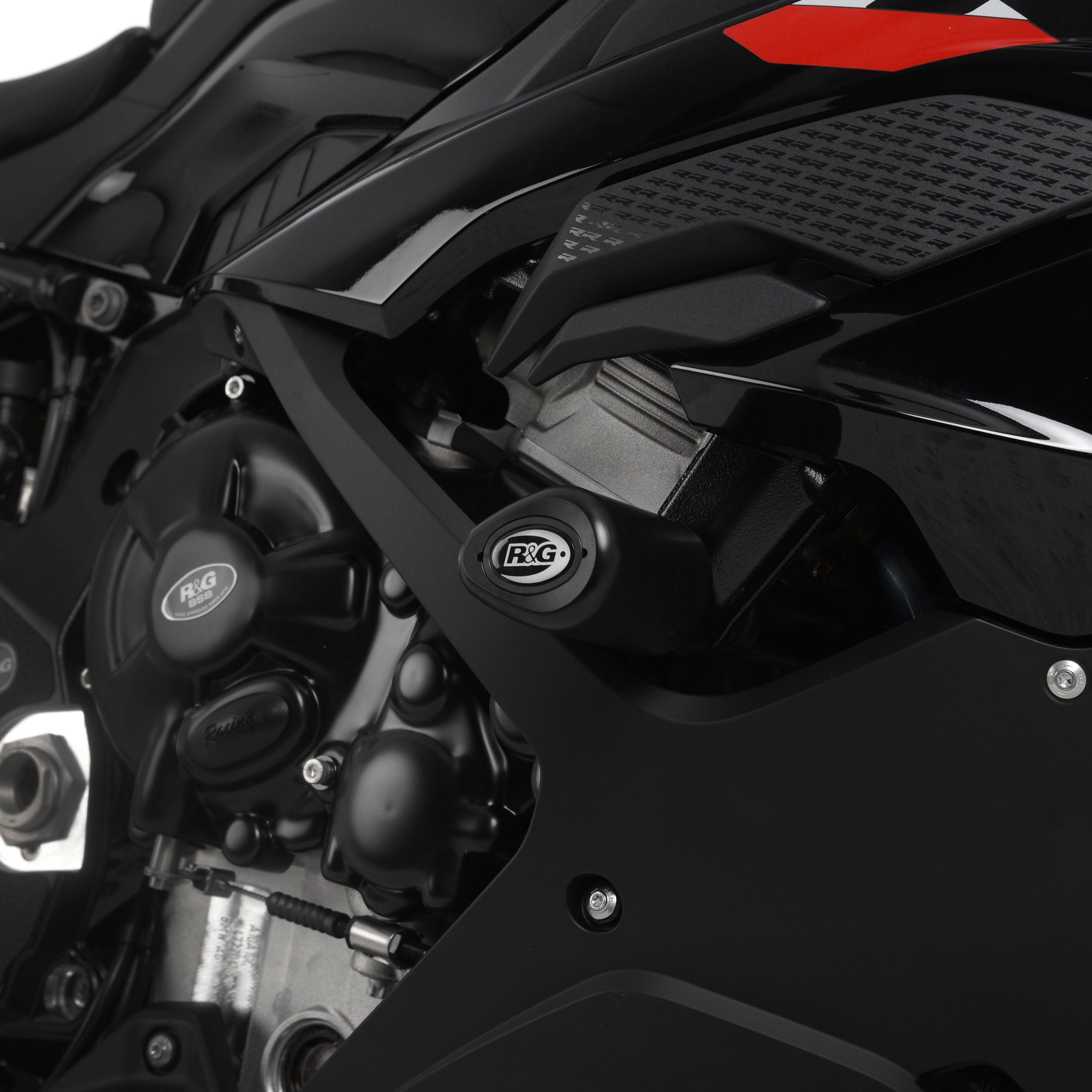 PROTEZIONI TELAIO R&G PER BMW M 1000RR 2023 > 2024 NO FORI CARENA NERO CP0551BL