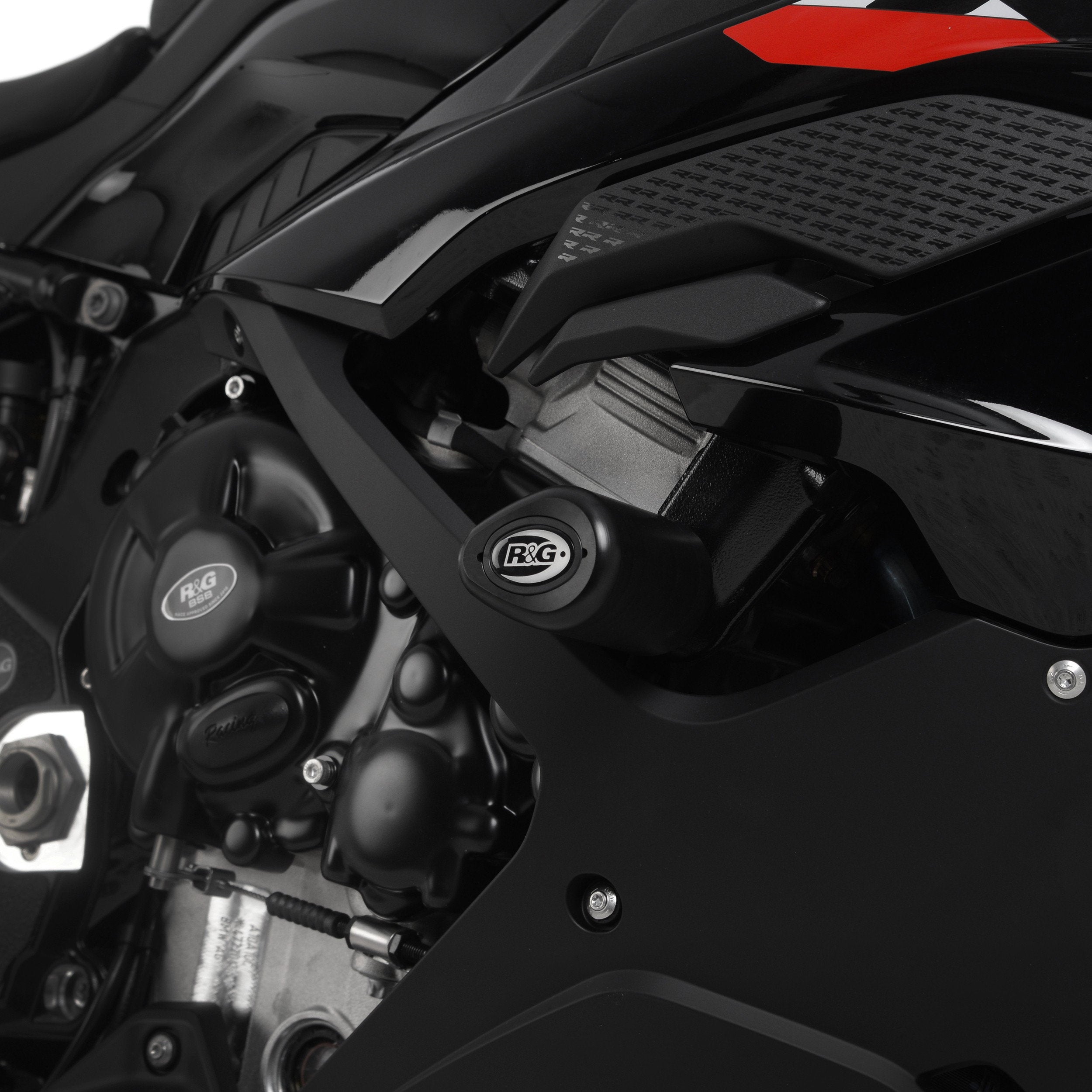 TAMPONI R&G PER BMW S 1000RR 2023 KIT ASIMMETRICO FORI CARENA NERO CP0552BL