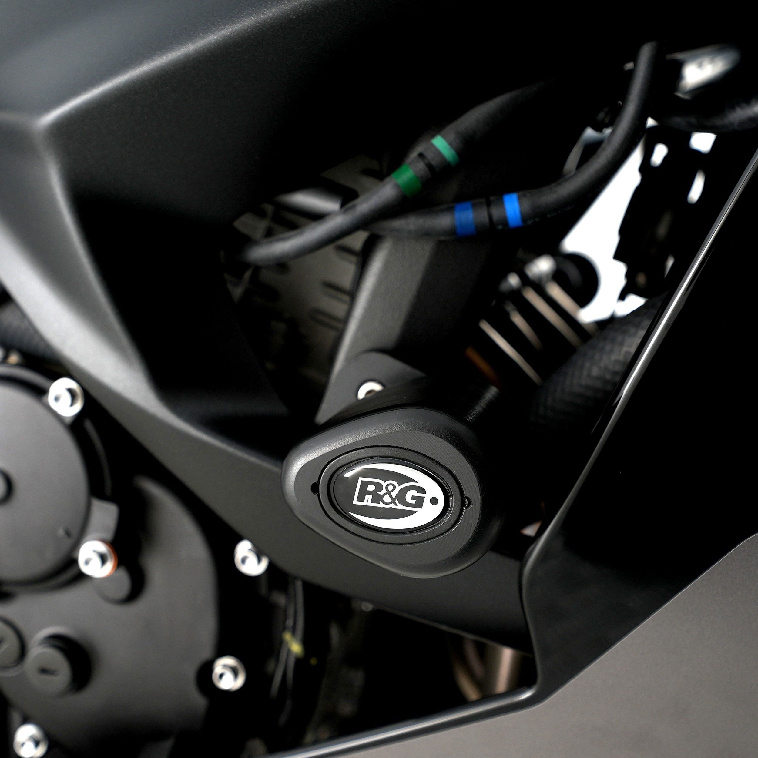 PROTEZIONI TELAIO TAMPONI R&G PER KAWASAKI ZX-6R 2024 NO MODIFICHE CP0567BL