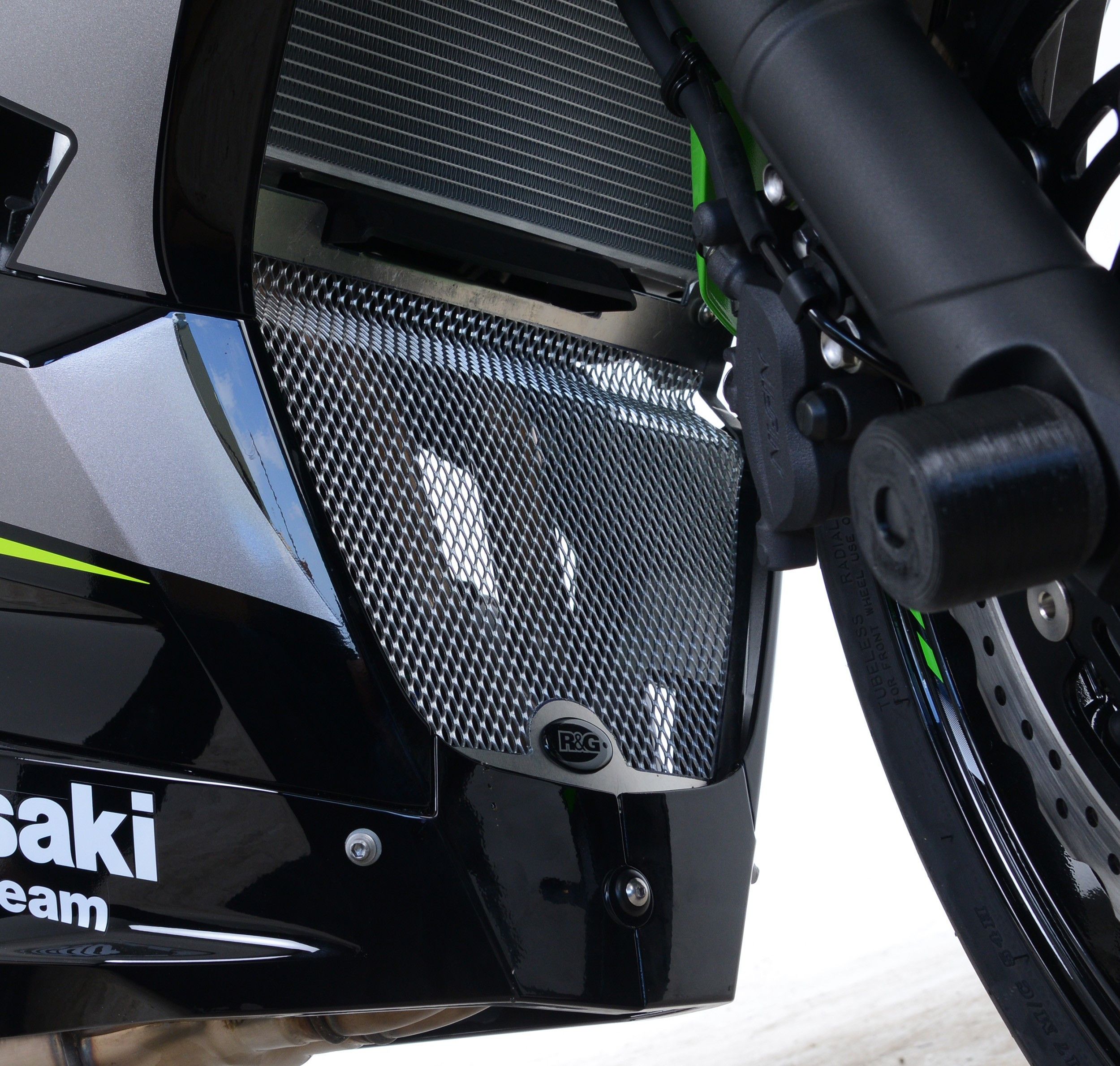 PROTEZIONE COLLETTORI SCARICO R&G PER KAWASAKI NINJA 400 2018 > 2025 VERDE