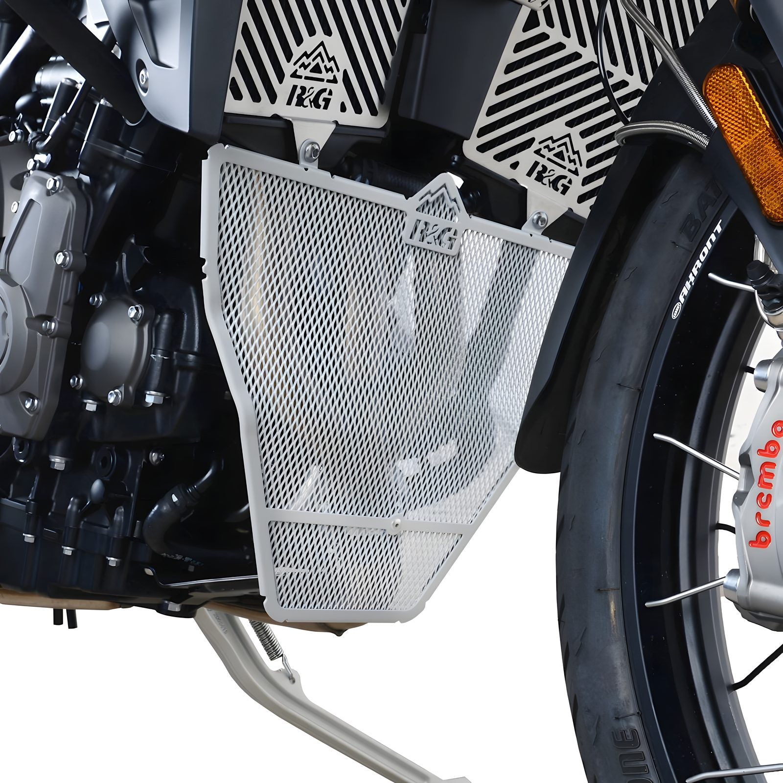 GRIGLIA COLLETTORI SCARICO R&G PER TRIUMPH TIGER 900 GT PRO 2020 > 2025 SILVER