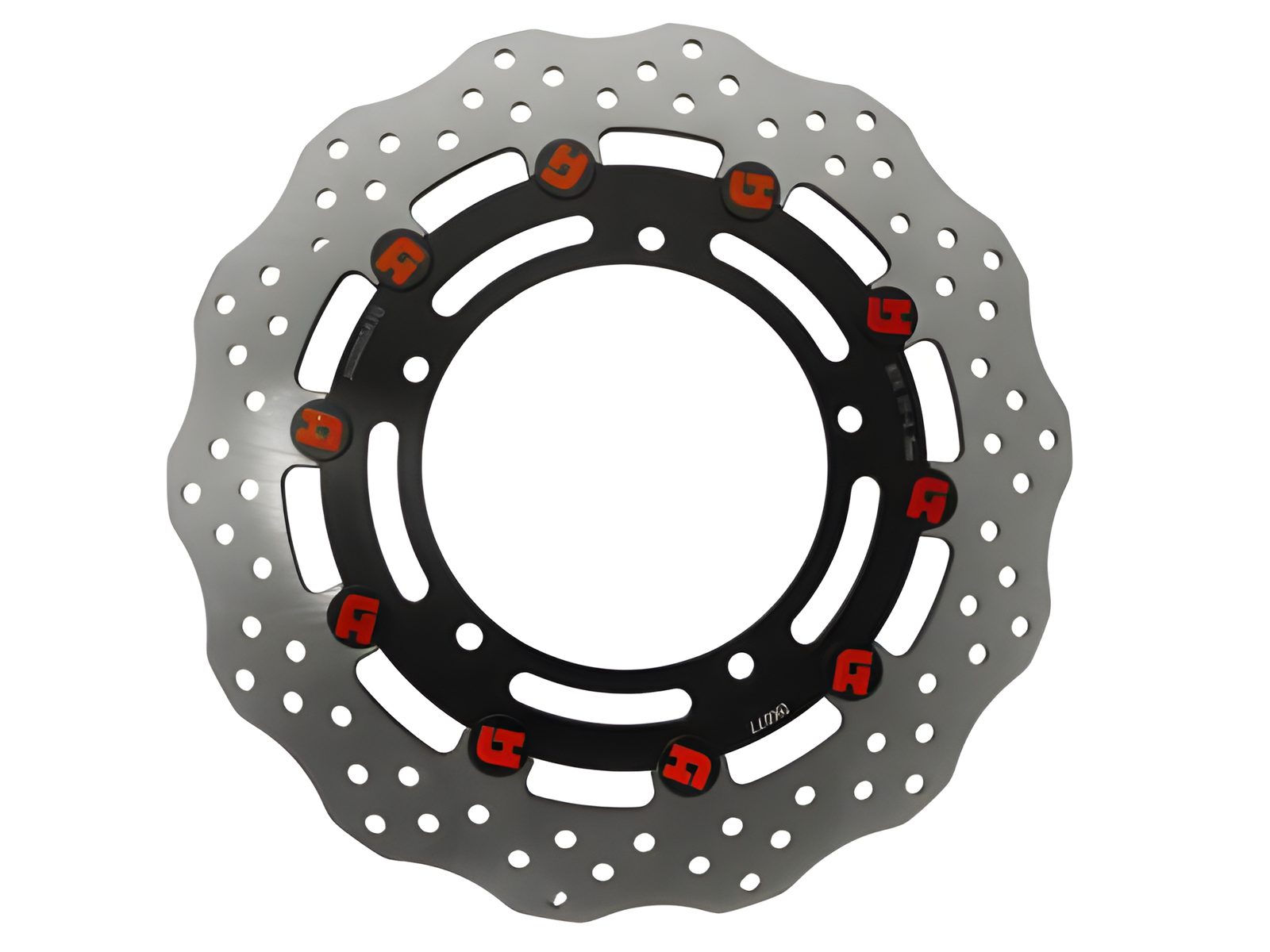 DISCO FRENO FLOTTANTE ACCOSSATO COMPATIBILE PER YAMAHA MT-09 900 ABS 2021 > 2024 ANTERIORE ATTACCHI NERO SINGOLO DK077N