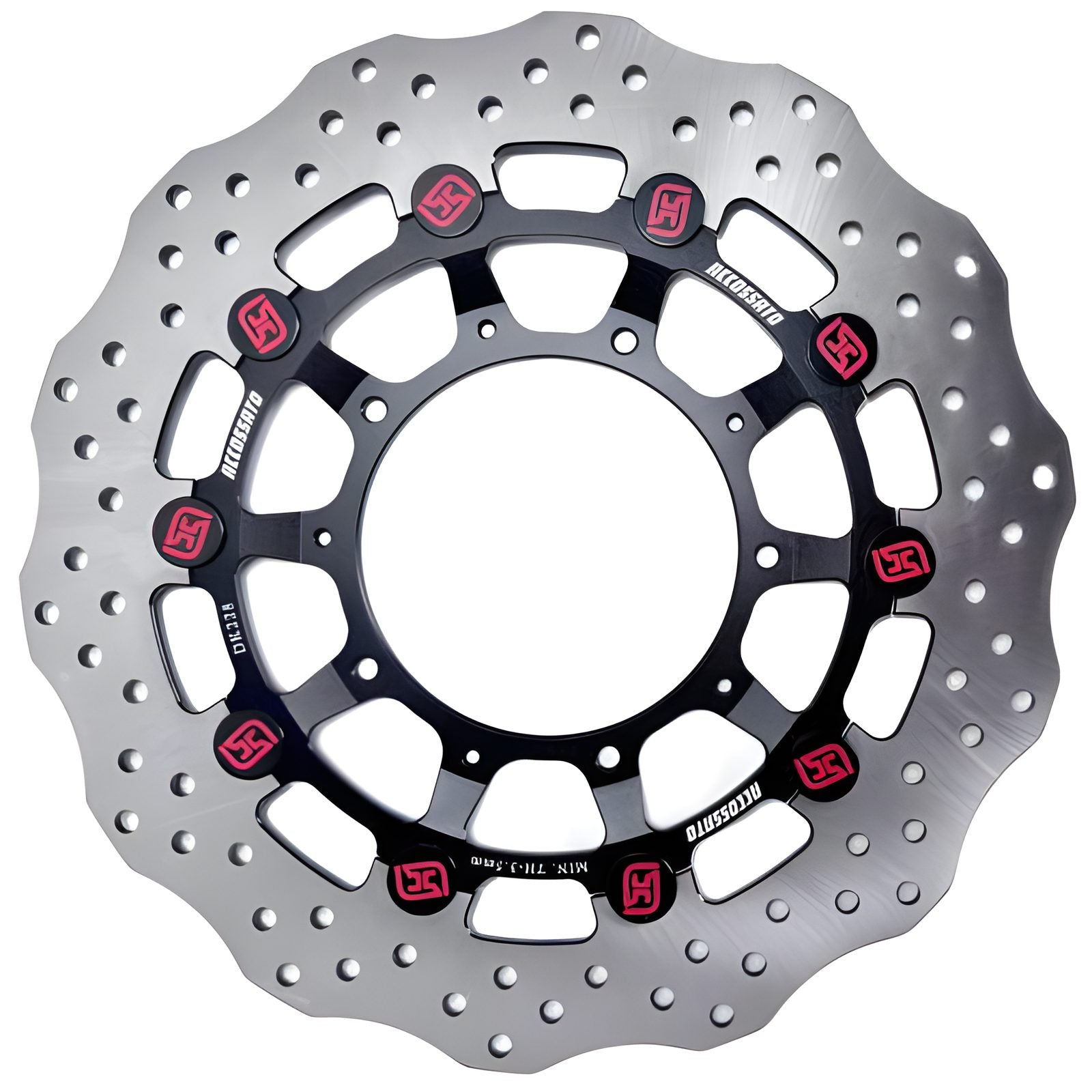 DISCO FRENO FLOTTANTE ACCOSSATO COMPATIBILE PER HONDA X-ADV 750 2017 > 2025 ANTERIORE ATTACCHI NERO SINGOLO DK228N