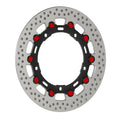 DISCO FRENO FLOTTANTE ACCOSSATO COMPATIBILE PER KAWASAKI ZX4R 400 2024 > 2024 ANTERIORE ATTACCHI NERO SINGOLO DKS080N
