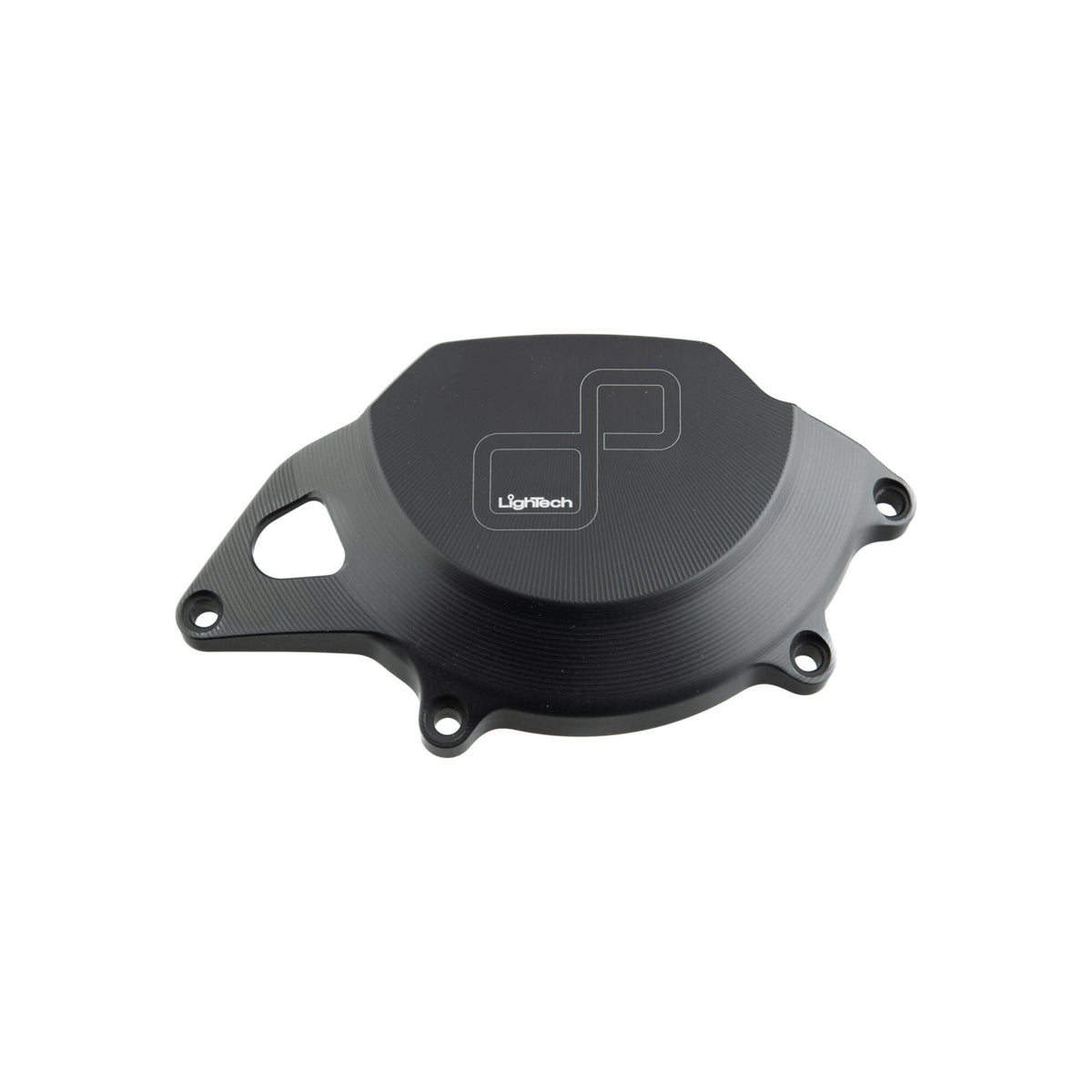 PROTEZIONE CARTER MOTORE IN ALLUMINIO ALTERNATORE LATO SINISTRO LIGHTECH COMPATIBILE PER TRIUMPH STREET TRIPLE 765 RS 2017 > 2026 NERO ECPTR002NER