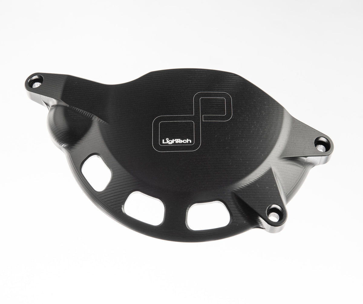 PROTEZIONE CARTER MOTORE IN ALLUMINIO ALTERNATORE LATO SINISTRO LIGHTECH COMPATIBILE PER TRIUMPH SPEED TRIPLE 1200 RS 2021 > 2025 NERO ECPTR004NER