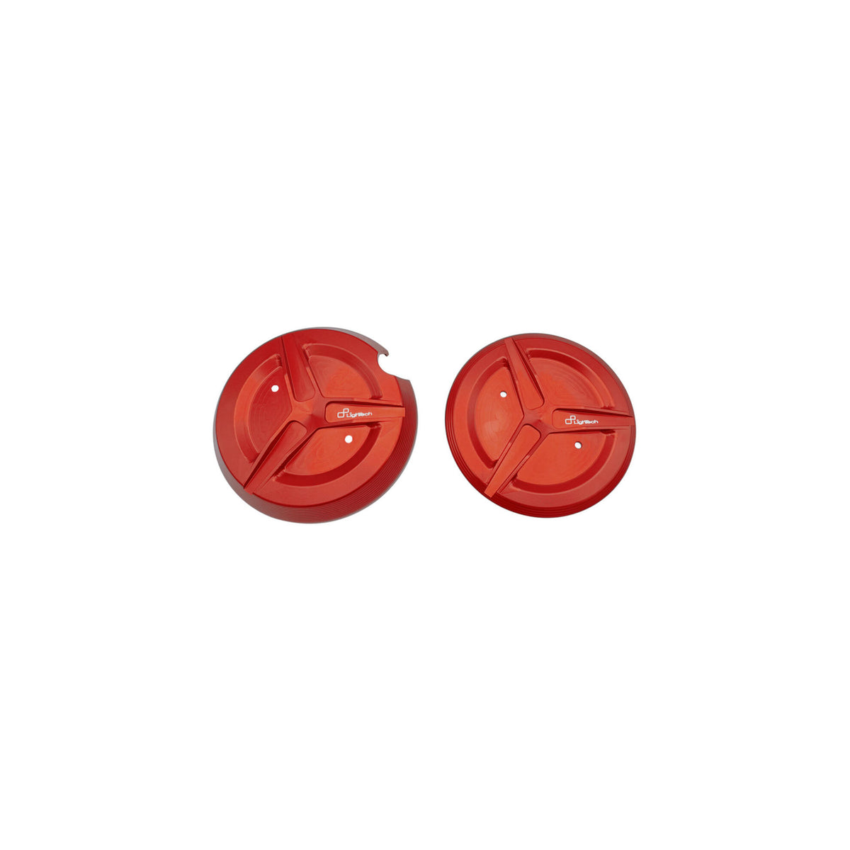 PROTEZIONI CARTER MOTORE IN ALLUMINIO LIGHTECH COMPATIBILE PER YAMAHA TMAX 560 2020 > 2026 COPPIA ROSSO ECPYA010ROS