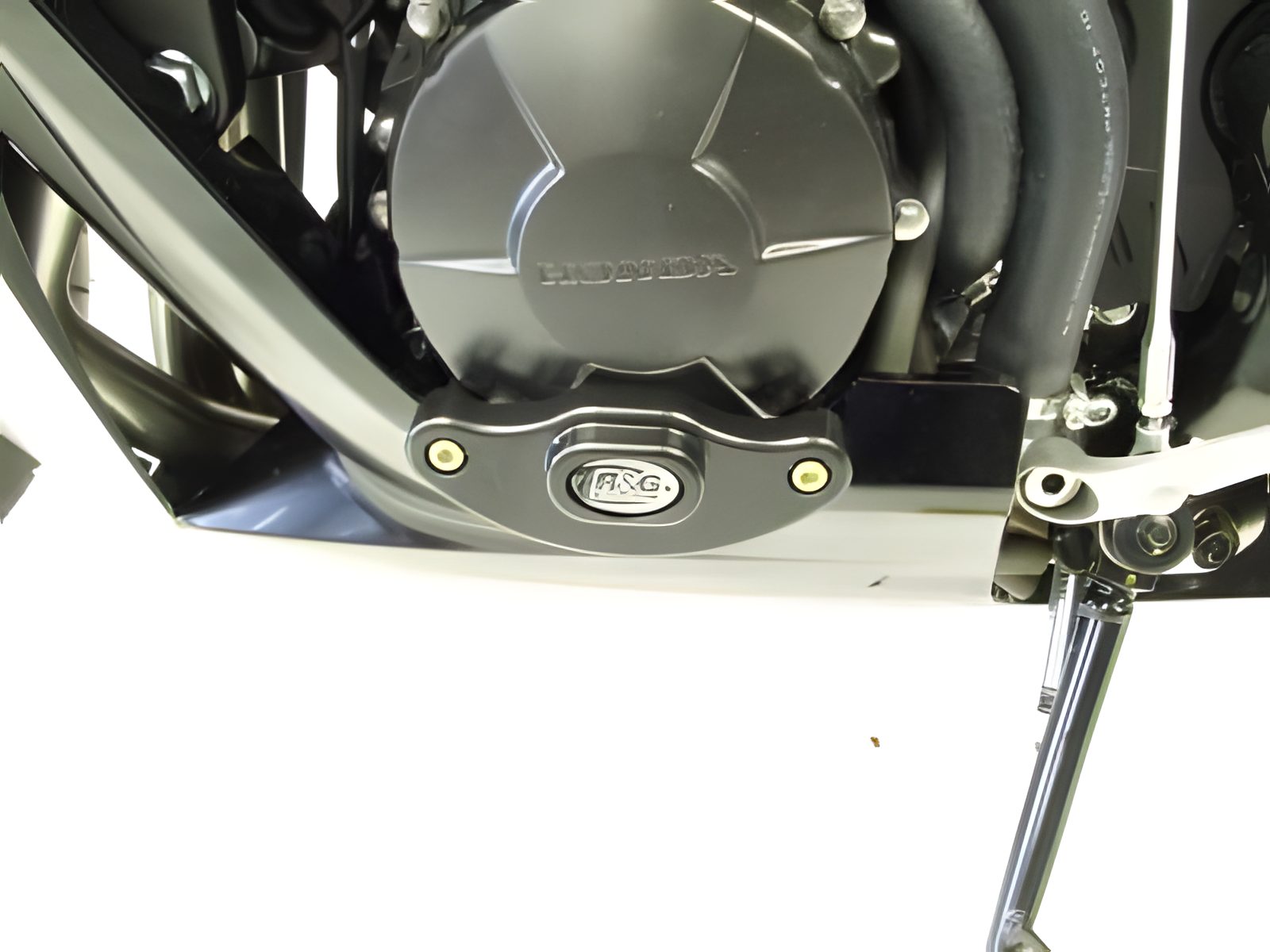 PROTEZIONE CARTER MOTORE R&G PER HONDA CBR 600 RR 2007 2008 SINGOLO NERO 0029BK