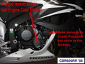 R&G PROTEZIONE CARTER MOTORE PER HONDA CBR 600 RR 2007 2008 DX NERO ECS0030BK