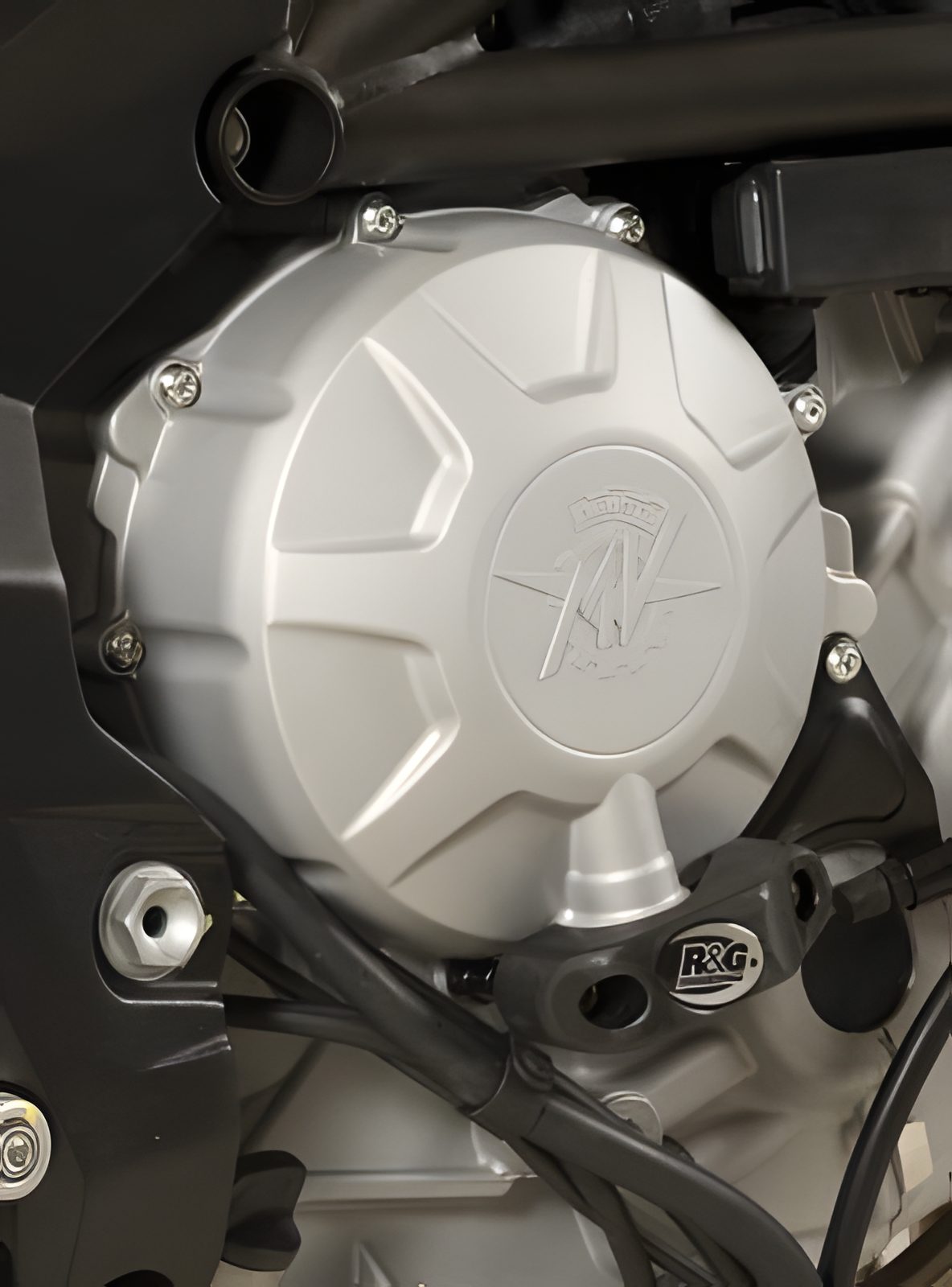 PROTEZIONE MOTORE R&G PER MV AGUSTA DRAGSTER 800 2014 > 2018 NERO ECS0075BK